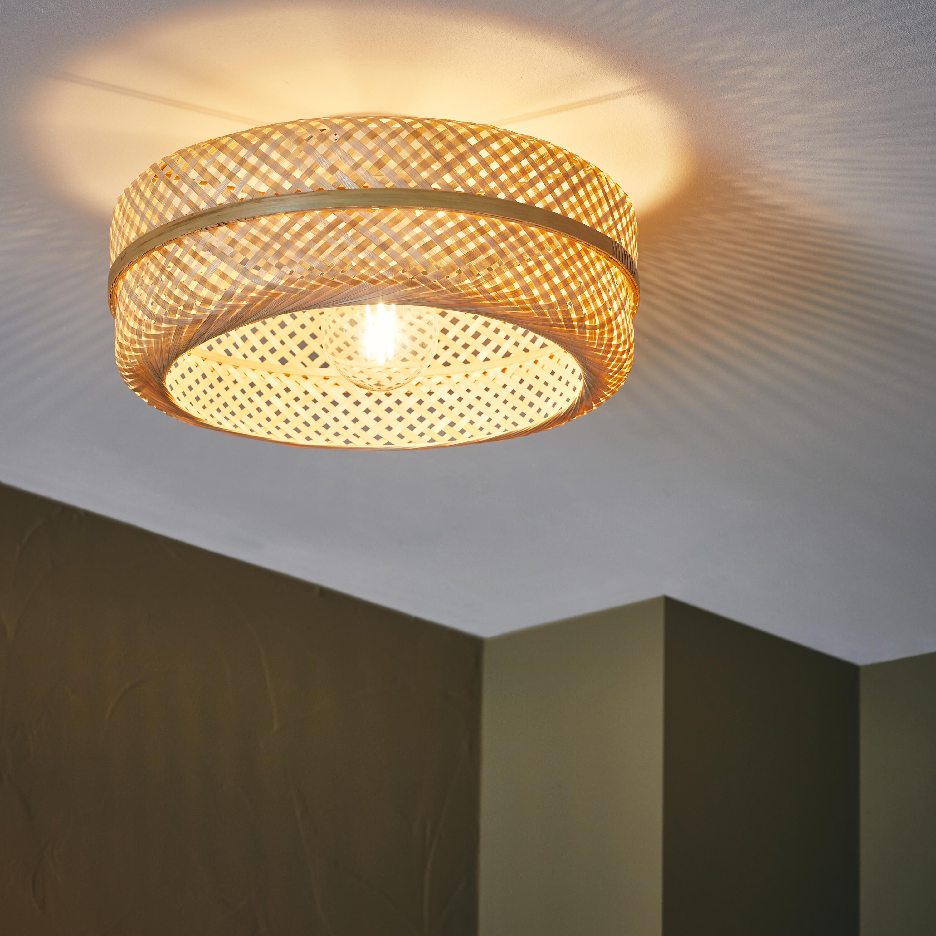 Lampa sufitowa Palanga biała bambus E27 Inspire - 13