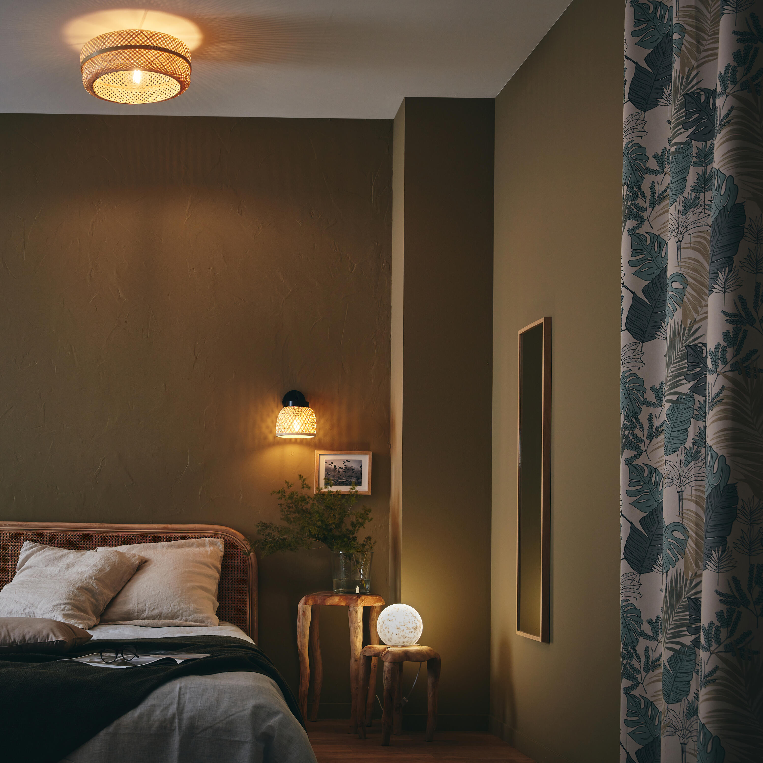 Lampa sufitowa Palanga biała bambus E27 Inspire - 7