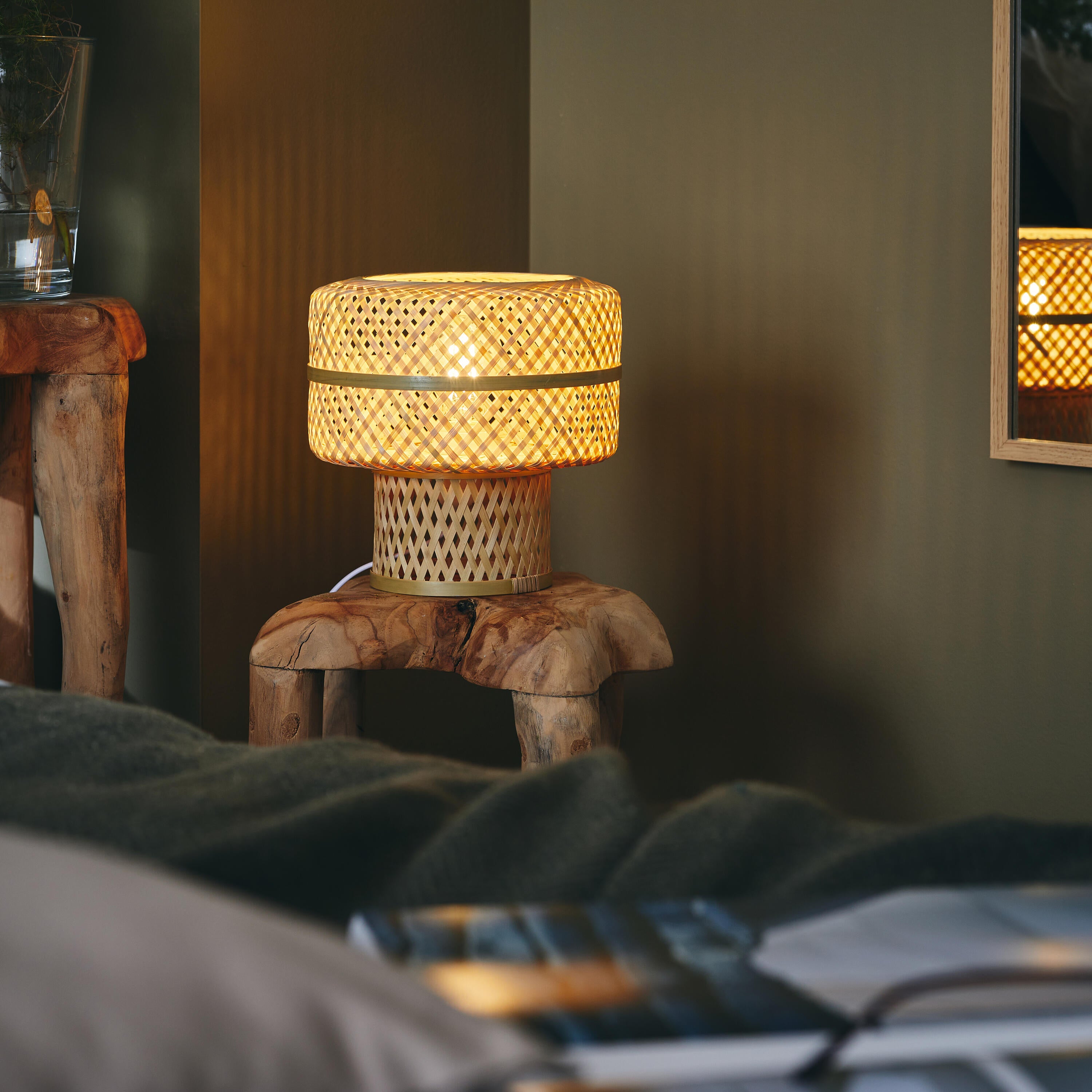 Candeeiro de mesa PANGA INSPIRE 21cm 1 luz bamboo - 7