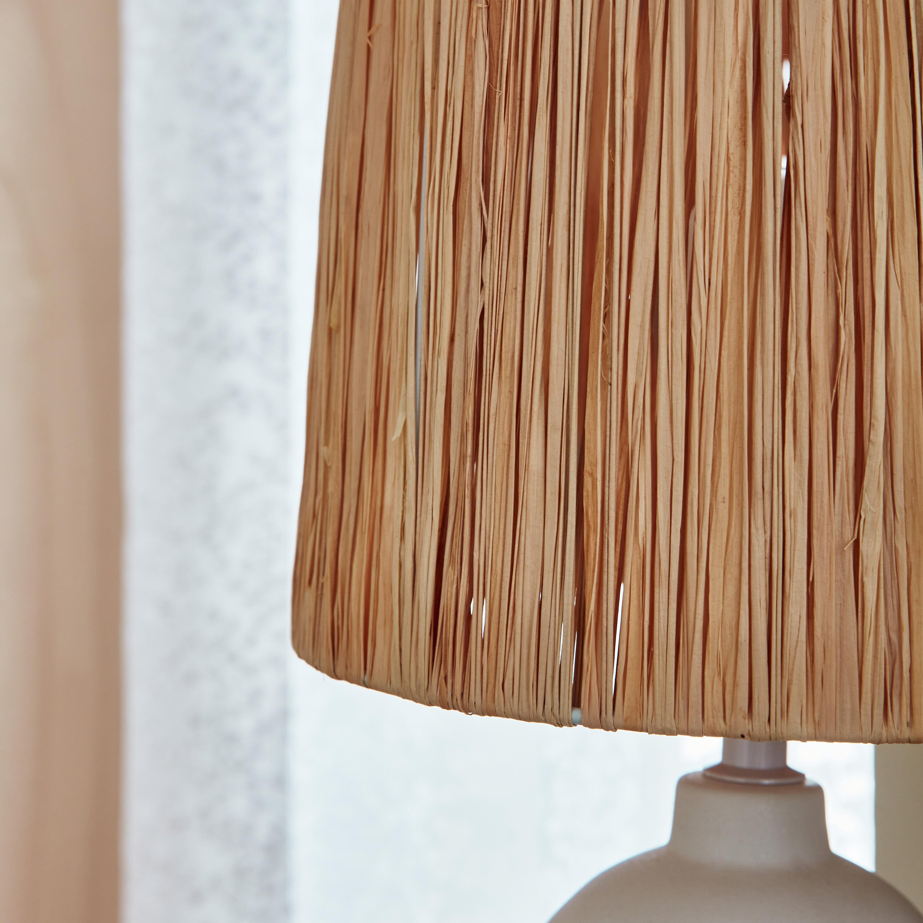 Lampa stołowa Bomoa biała raffia E27 Inspire - 22