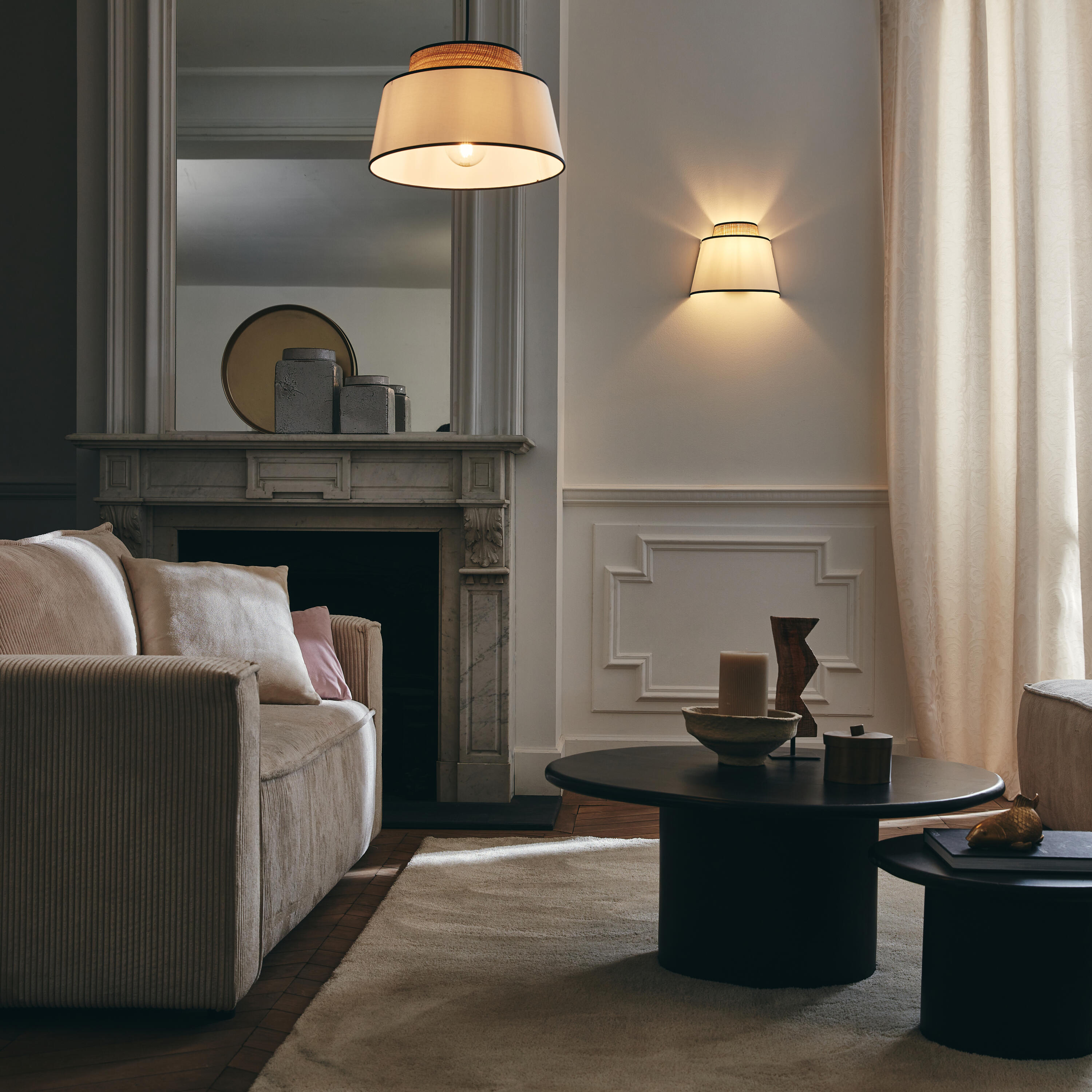 Lámpara de techo colgante de mimbre  blanca 1 luz E27 Yumiha INSPIRE 36 cm - 20