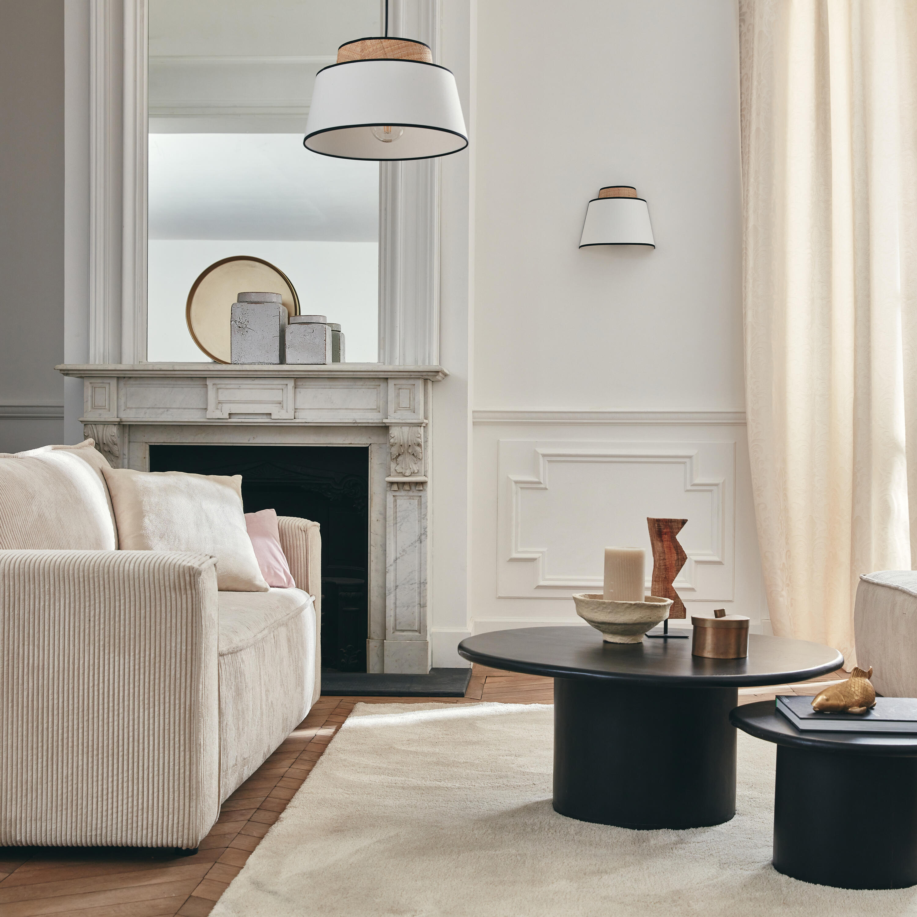 Lámpara de techo colgante de mimbre  blanca 1 luz E27 Yumiha INSPIRE 36 cm - 21