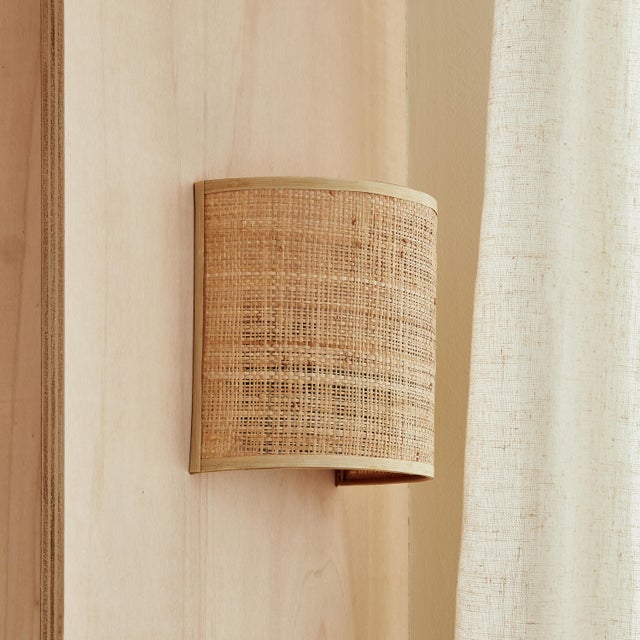Aplique Carvi INSPIRE E27 rafia beige 12 cm