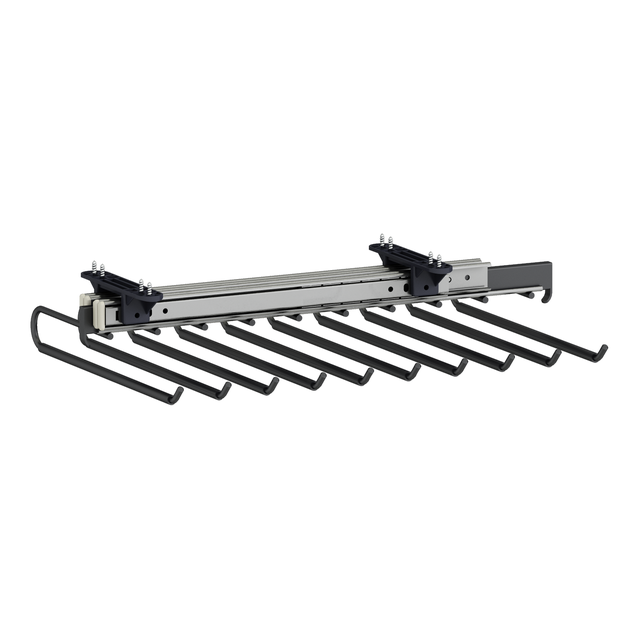 Cabide porta-calças deslizante preto 10 calças 60x54 cm Spaceo