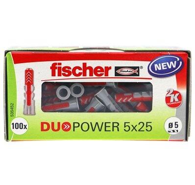 100 tacos multimaterial FISCHER DUOPOWER, ø 5 x L. 25 mm - 4