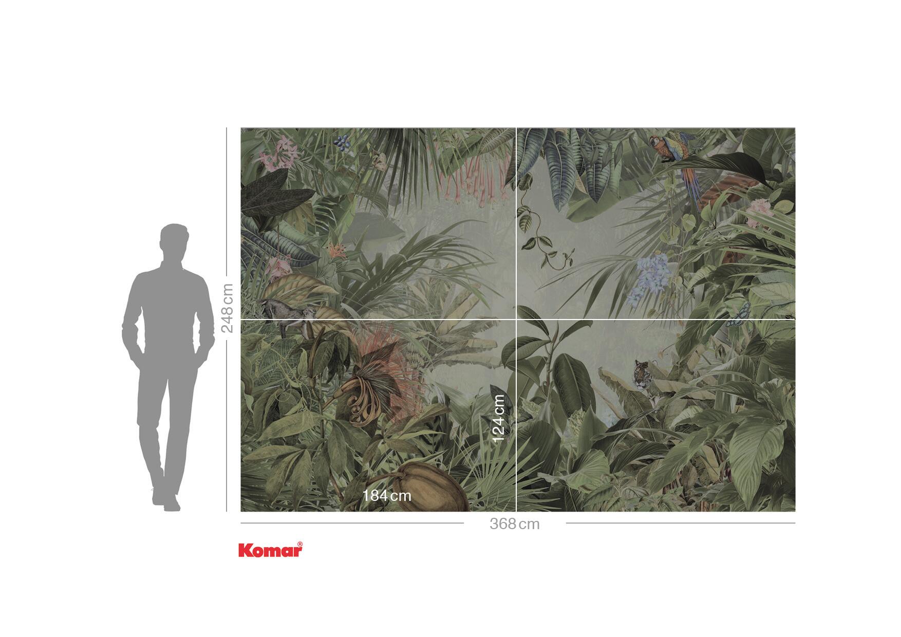 Papier peint panoramique Into The Wild vert l.368 x H.248 cm - 3