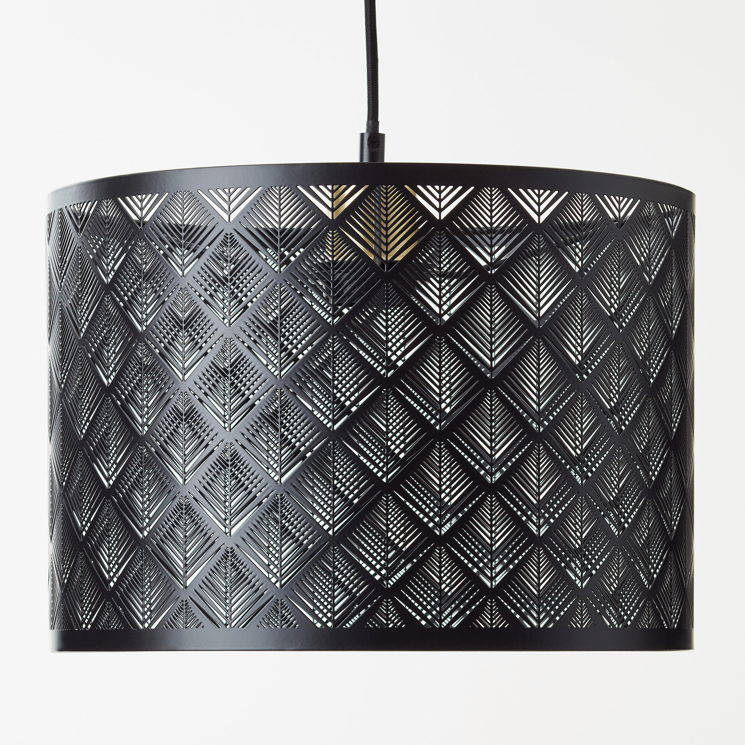 Lámpara de techo colgante de acero negra 30 cm Galati INSPIRE 1 luz E27 con altura regulable. Altura máxima 120 cm - 6