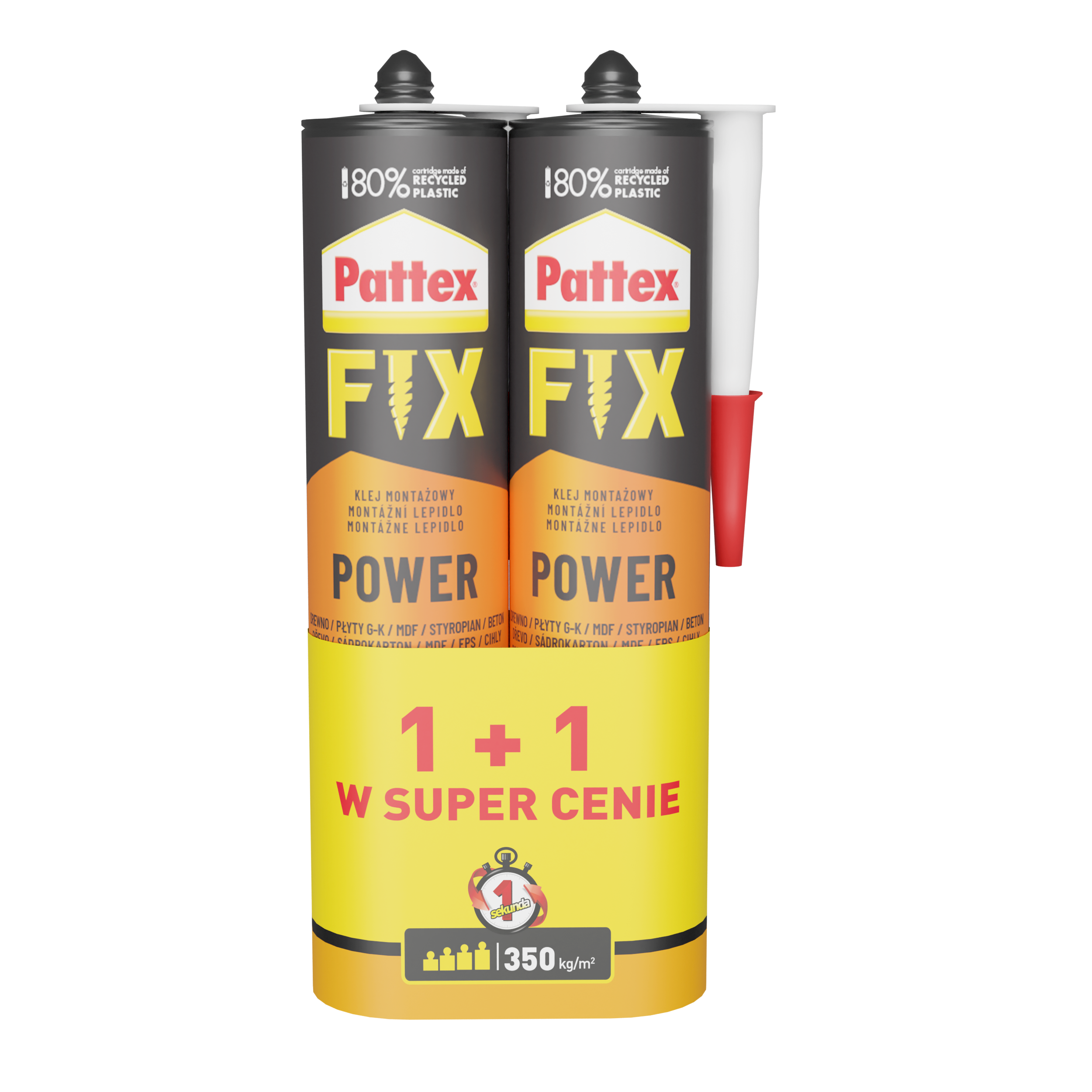 Klej montażowy FIX EXTREME POWER 2 x 385 g PATTEX - 2