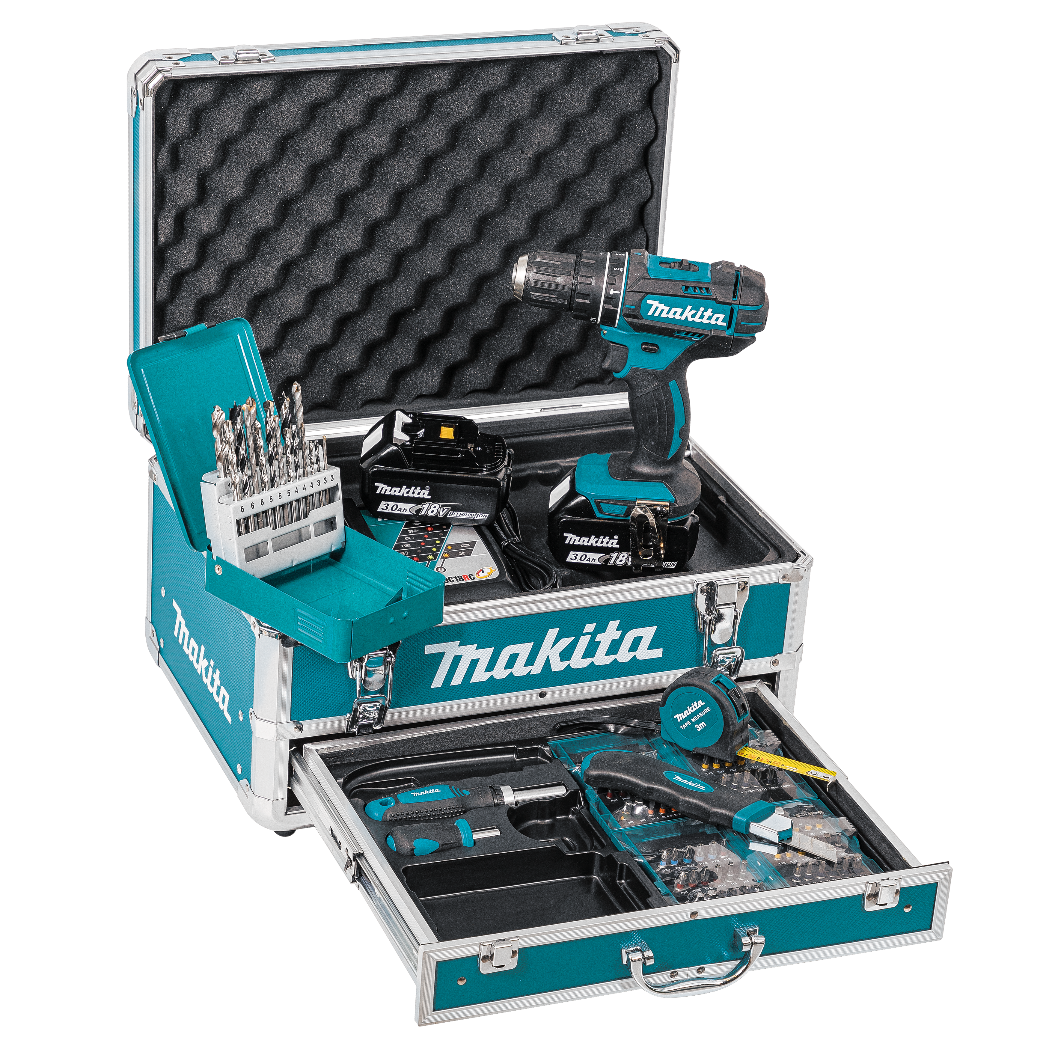 Wiertarko-wkrętarka akumulatorowa 18V DHP482RFX9 2x3Ah MAKITA