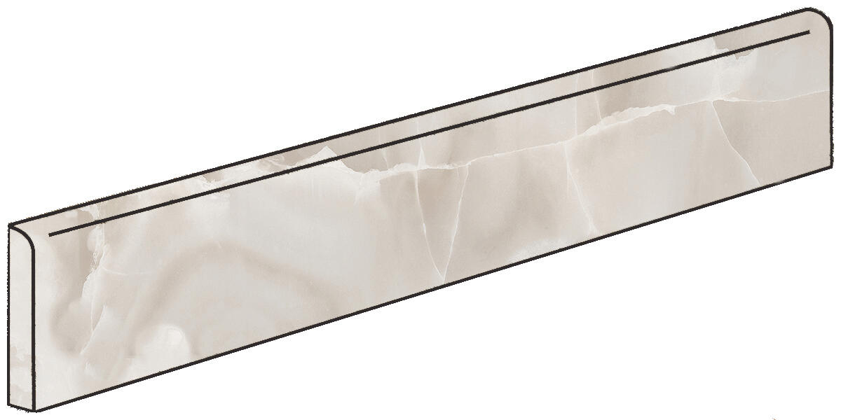 Lot de 4 plinthes Akoya, blanc, l. 7.5 x L. 60 cm - 4