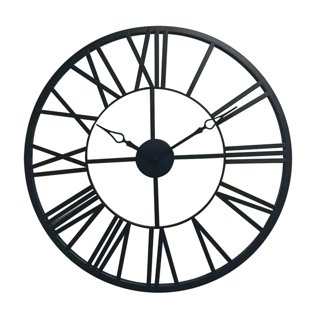 Horloge à fixation murale Ajouré EMDE noir Diam.65 cm