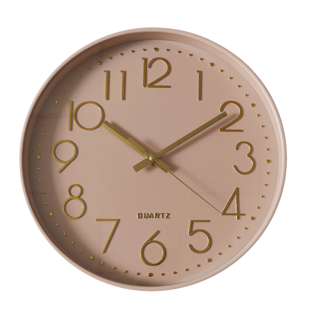 Horloge à fixation murale Color EMDE rose Diam.30.5 cm