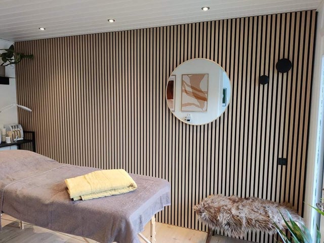 Pannello decorativo fonoassorbente Unika FIBROTECH Rovere chiaro L 244 x L 60 cm, Sp 22 mm