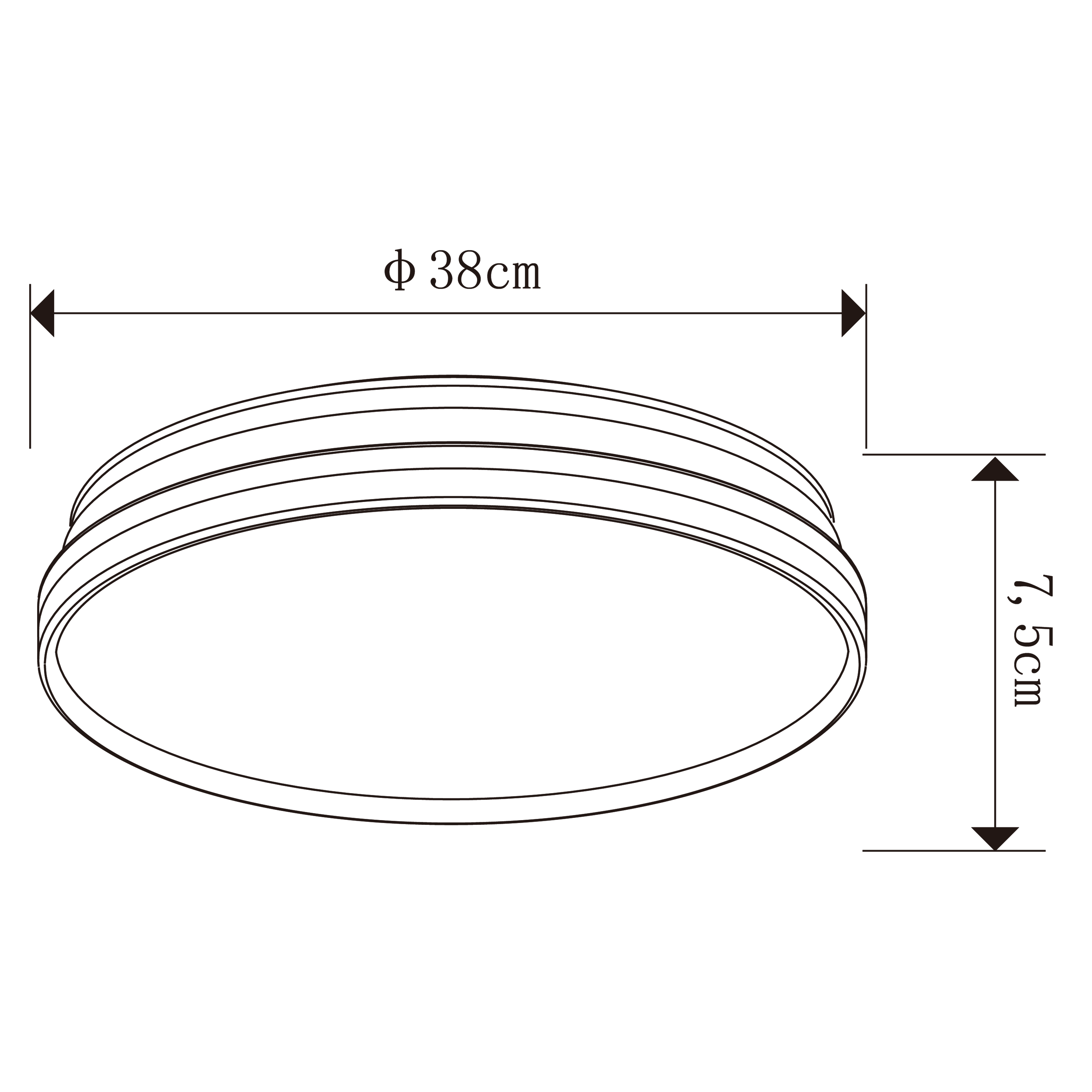 Plafon Pulox biały z drewnem śr. 38 cm LED Inspire - 4