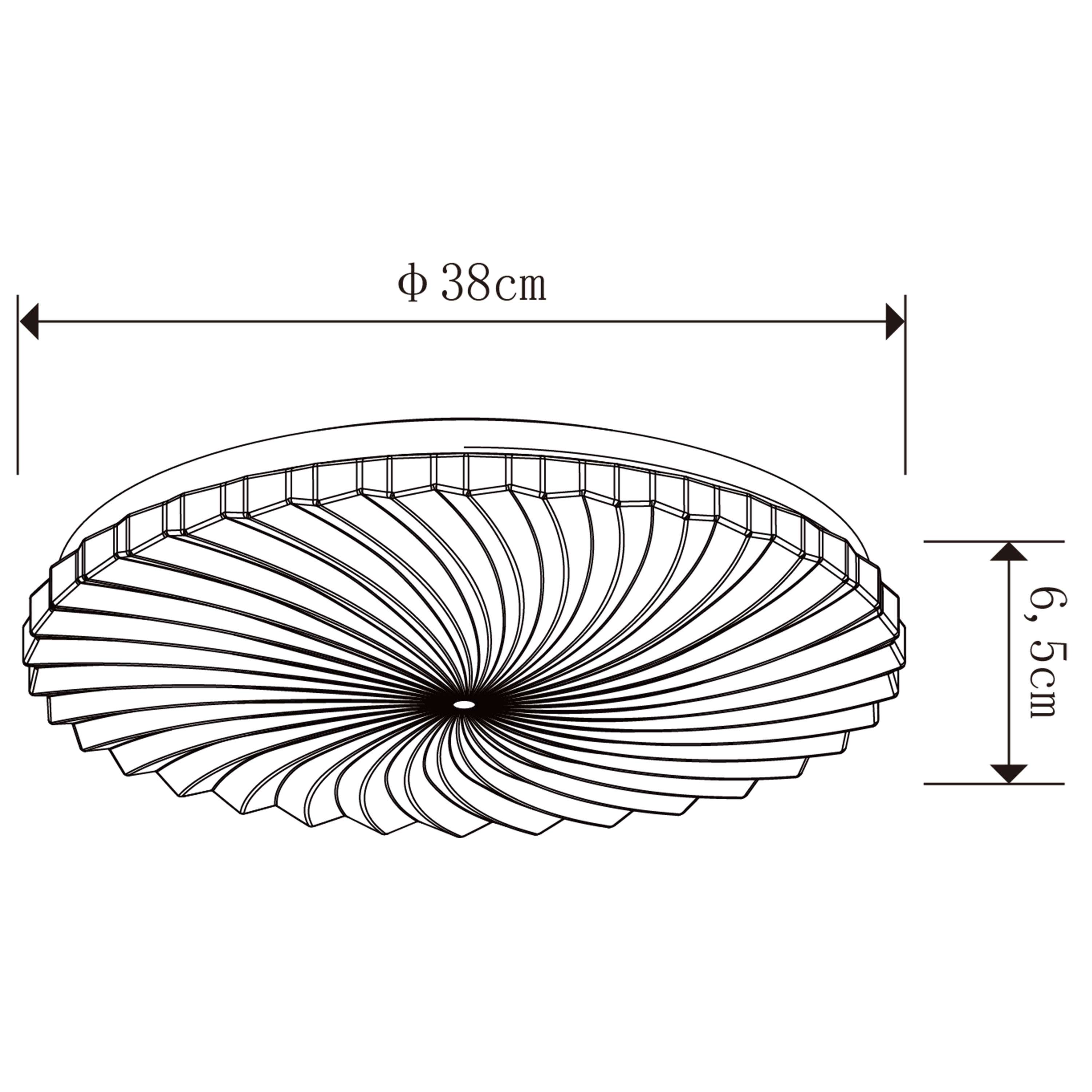 Plafonnier led, design, 3240 lumens, blanc neutre, Caipi, INSPIRE D.38 cm - 5