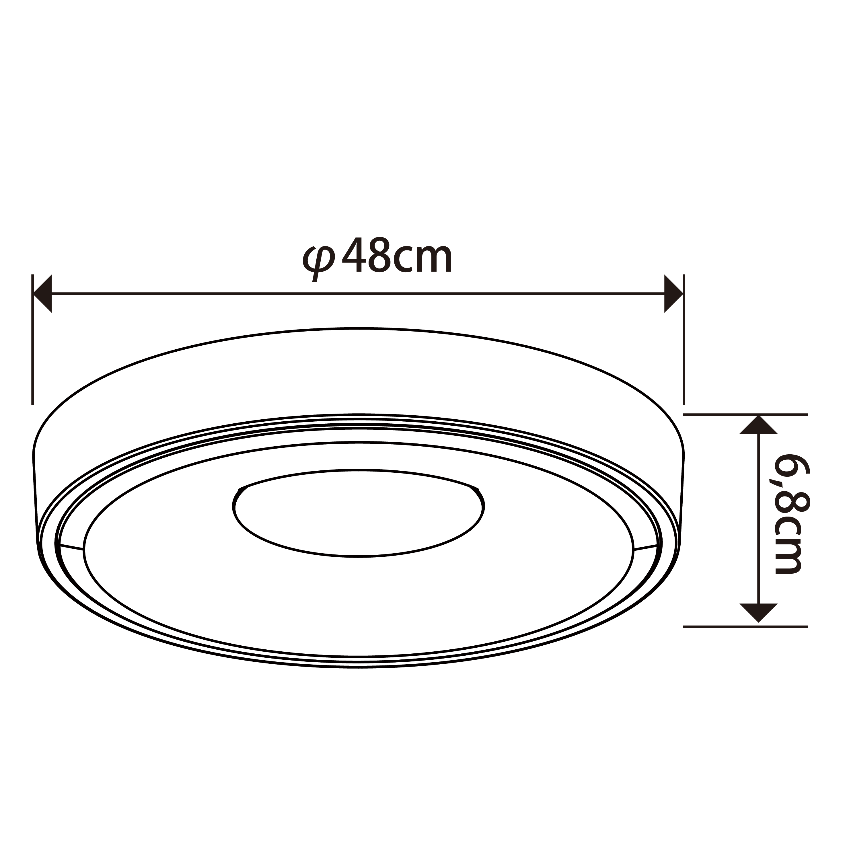 Plafon Piazo drewno śr. 48 cm LED Inspire - 4