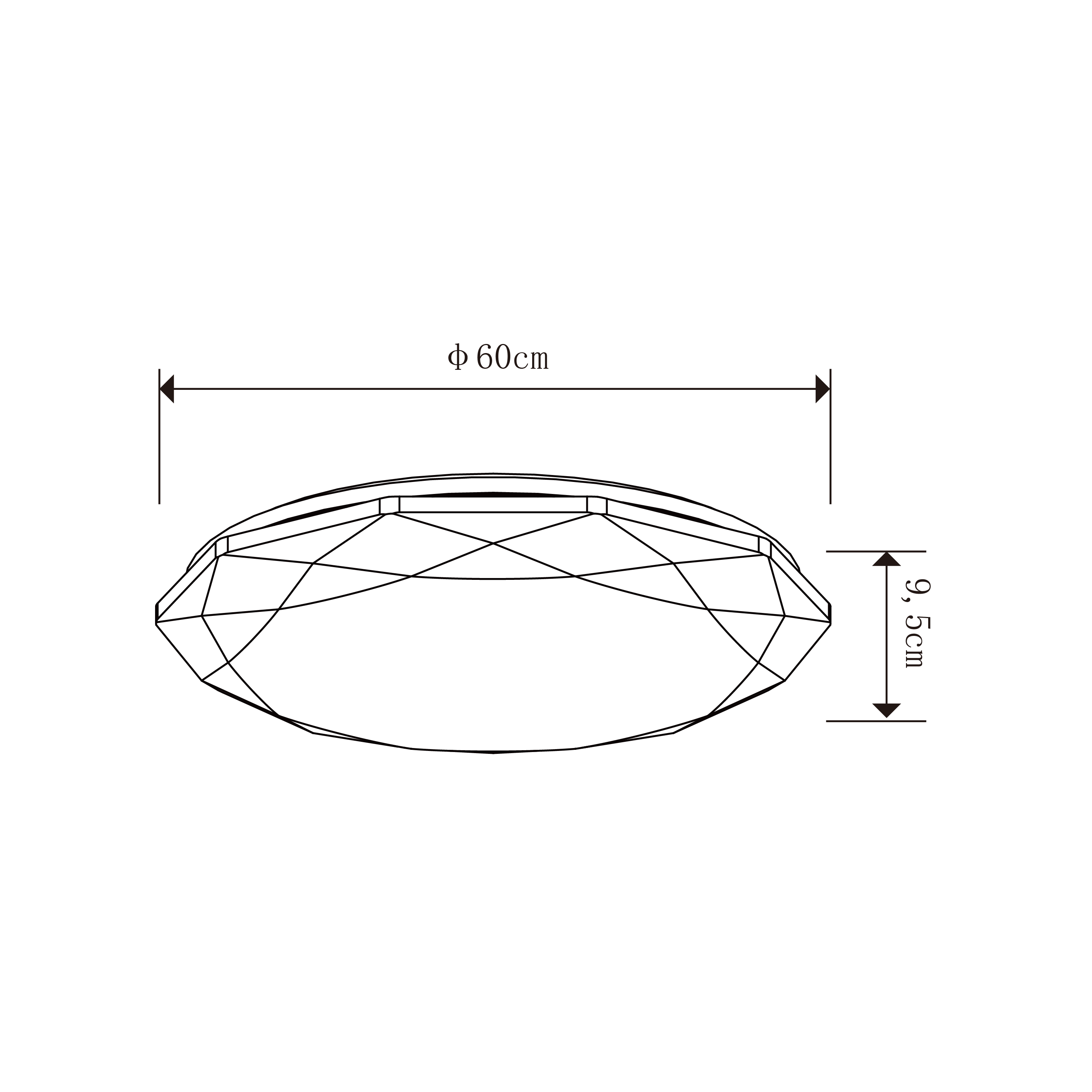Candeeiro de teto 5700lm D60cm ferro Inspire - 8