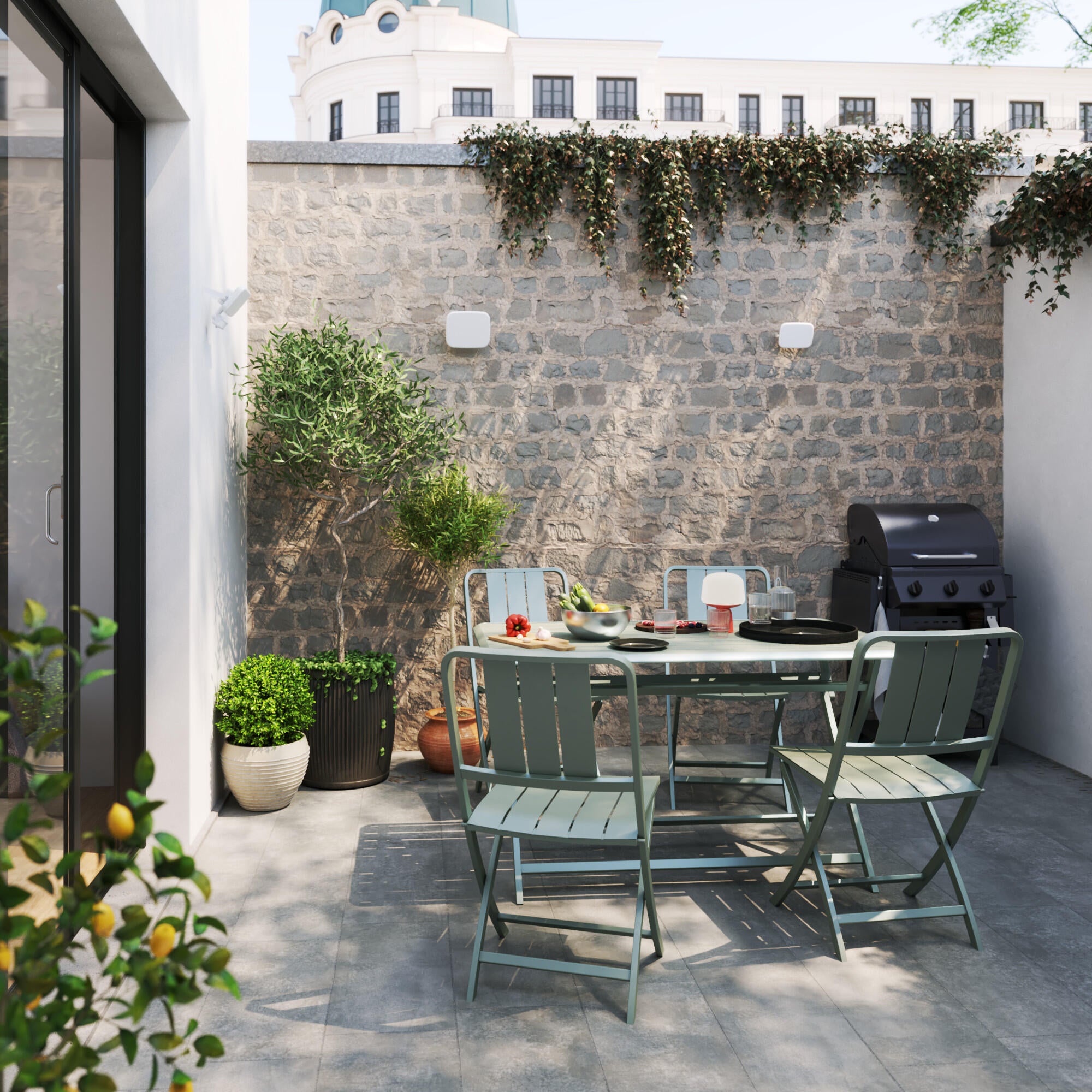 Naświetlacz zewnętrzny Kanti biały 4050 lm IP44 z czujnikiem LED Inspire - 2