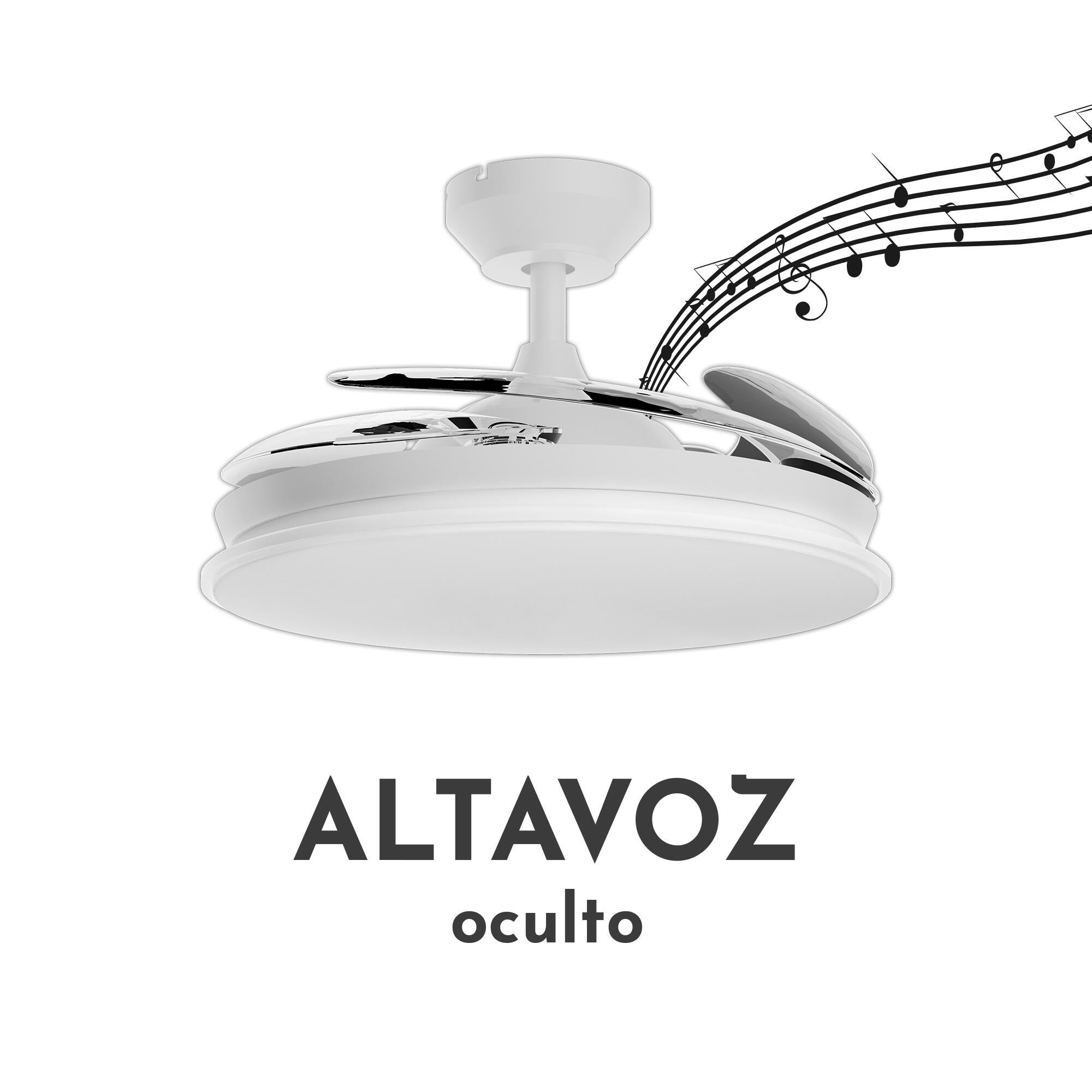 Ventilador de techo con luz silencioso DC 28W con mando ø107 cm Lydia ARTE CONFORT blanco luz CCT 4 aspas retráctiles tipo lámpara| 6 velocidades| modo verano/invierno| brisa| recomendado de 13 a 20m² - 11