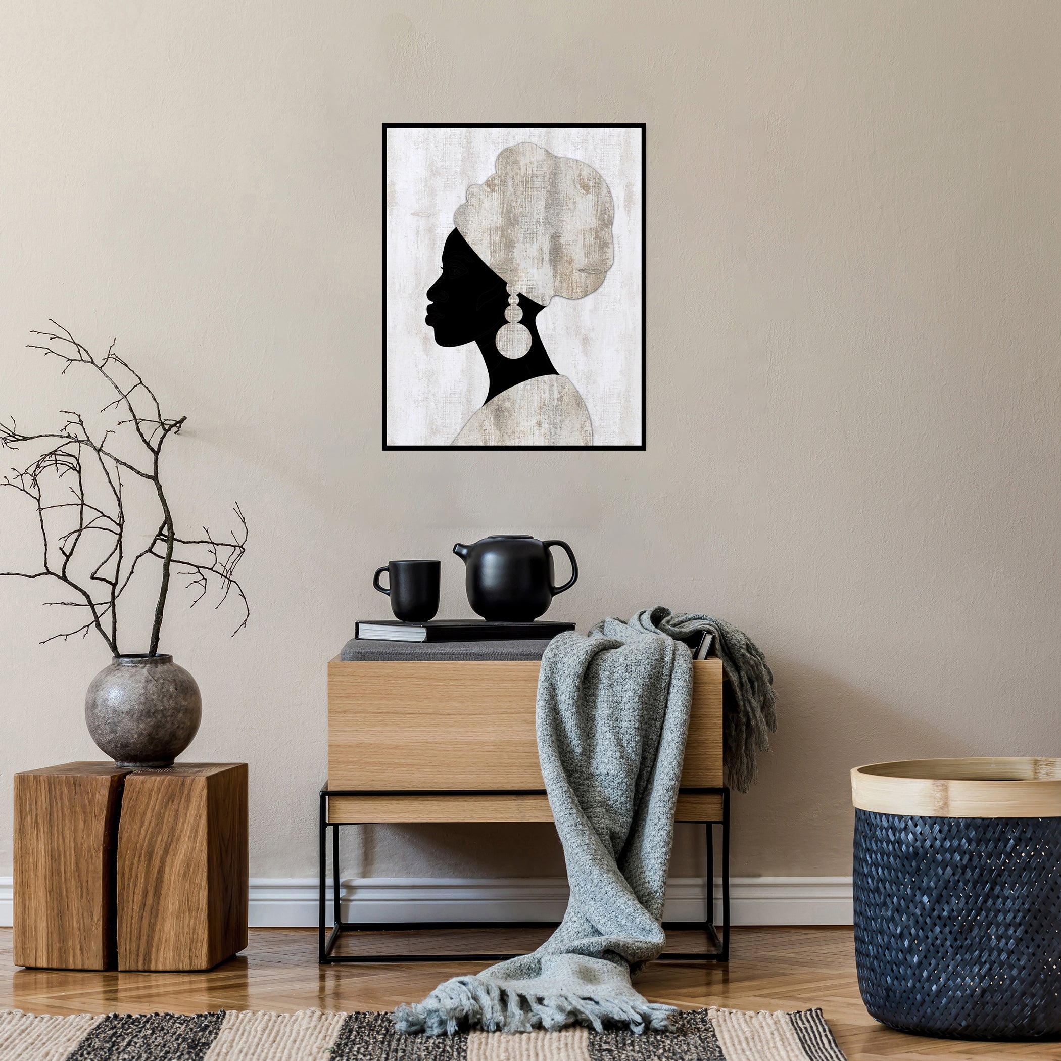 Cuadro deco line africana harry 40 cm x 50 cm