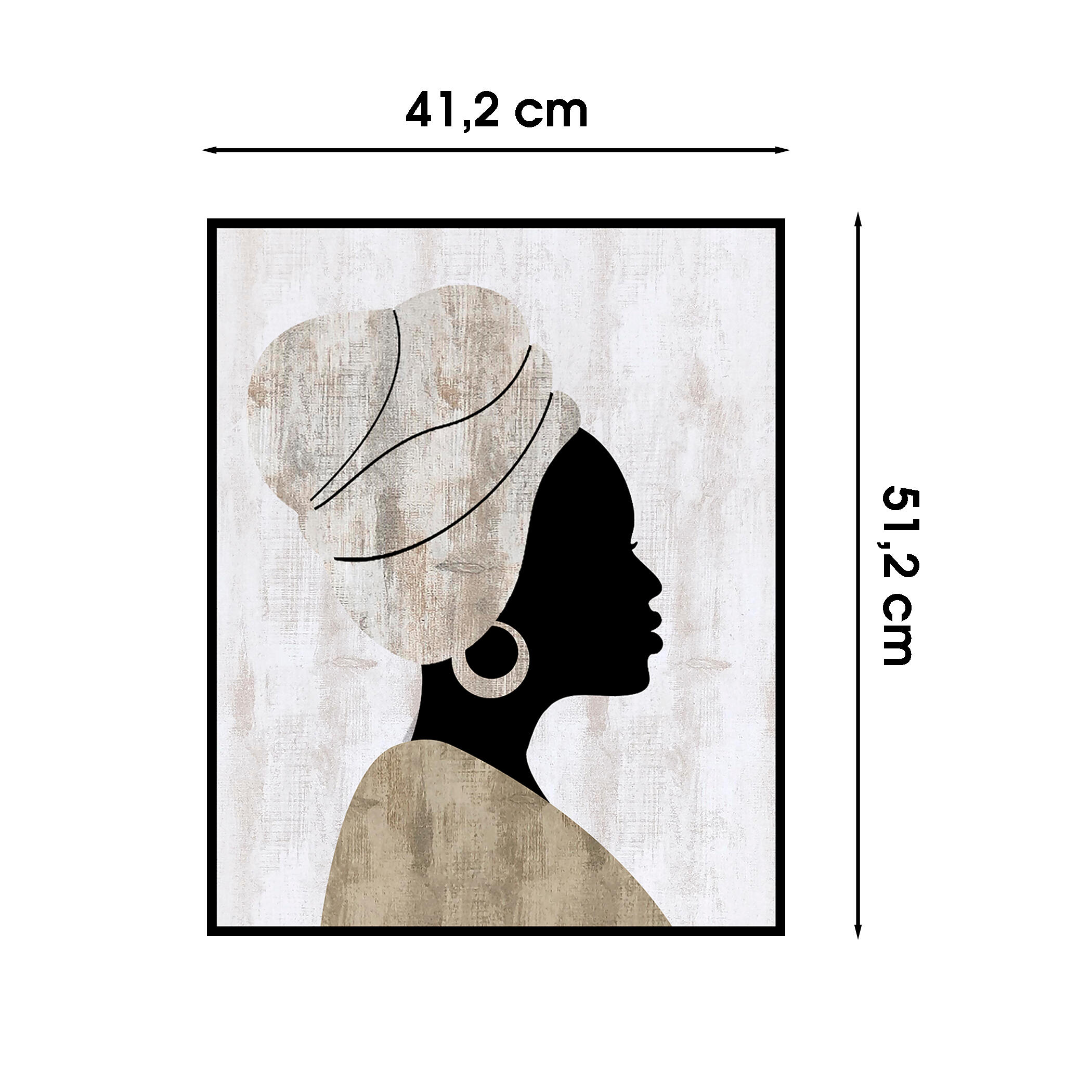 Cuadro Deco line Africana derecha  40 cm x 50 cm - 5
