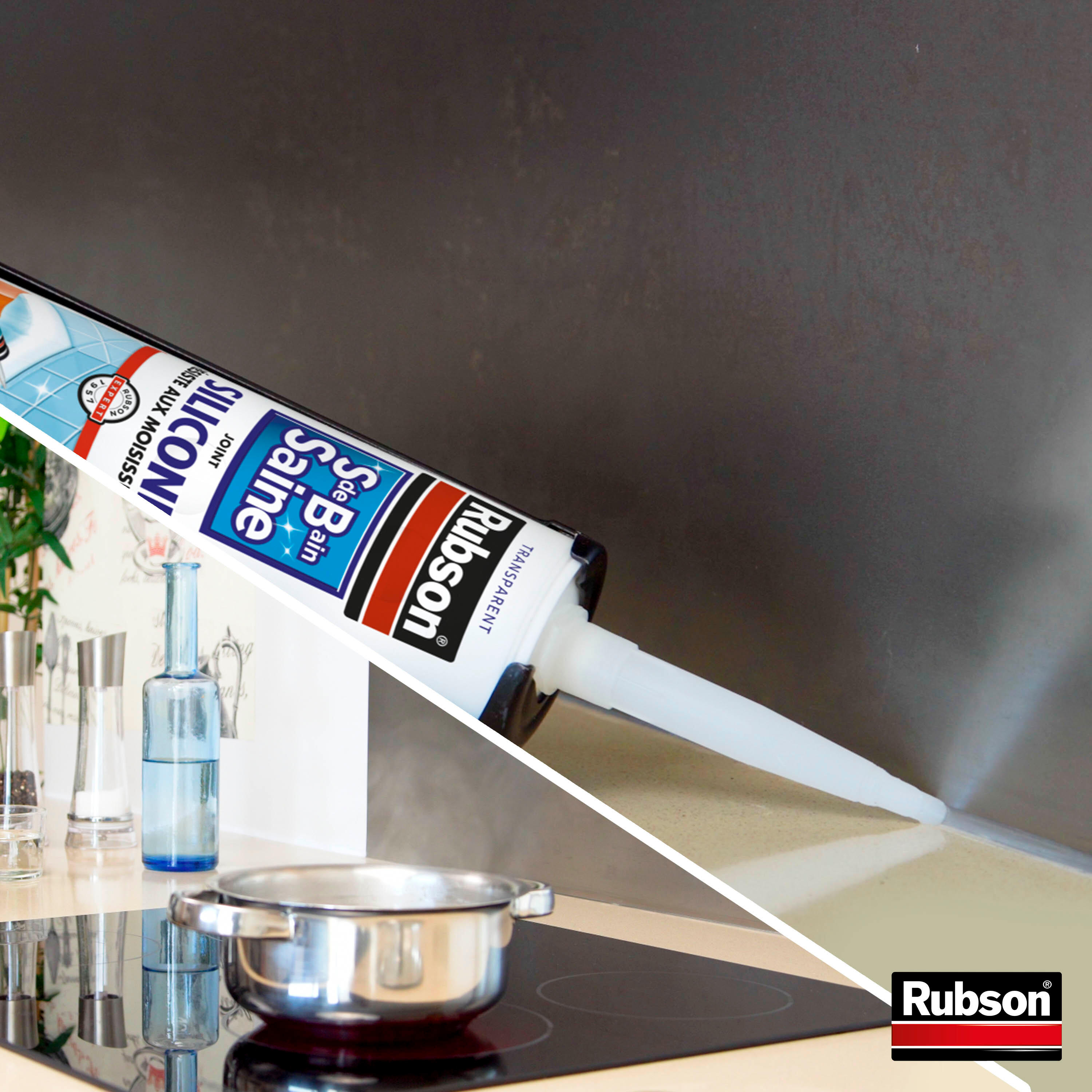 Silicone d'étanchéité Salle de bain saine RUBSON transparent, 280 ml - 3