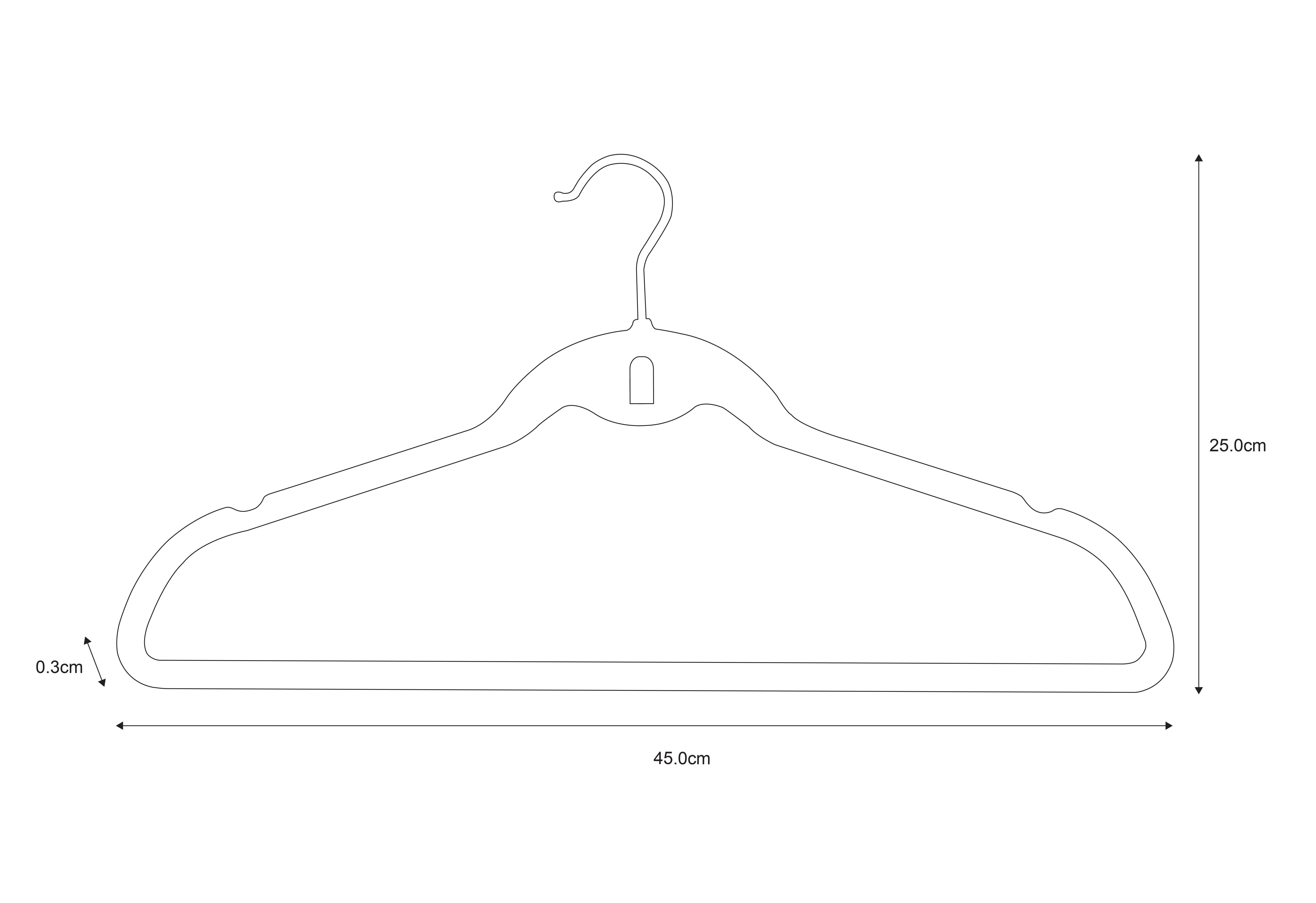 Set di 4 grucce antiscivolo L 45 x H 24 cm nero - 10