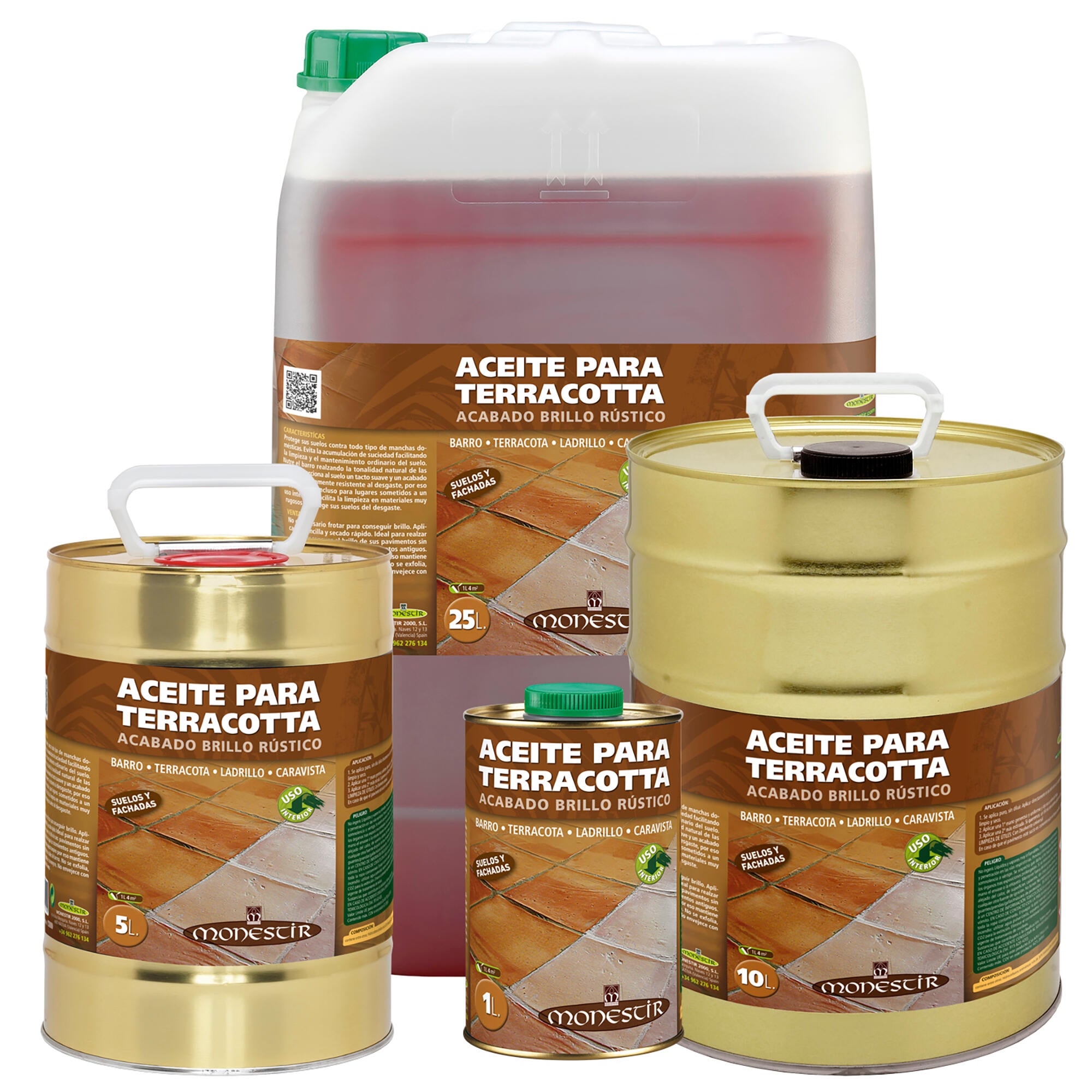 Aceite terracota brillo rústico MONESTIR 25l - 4