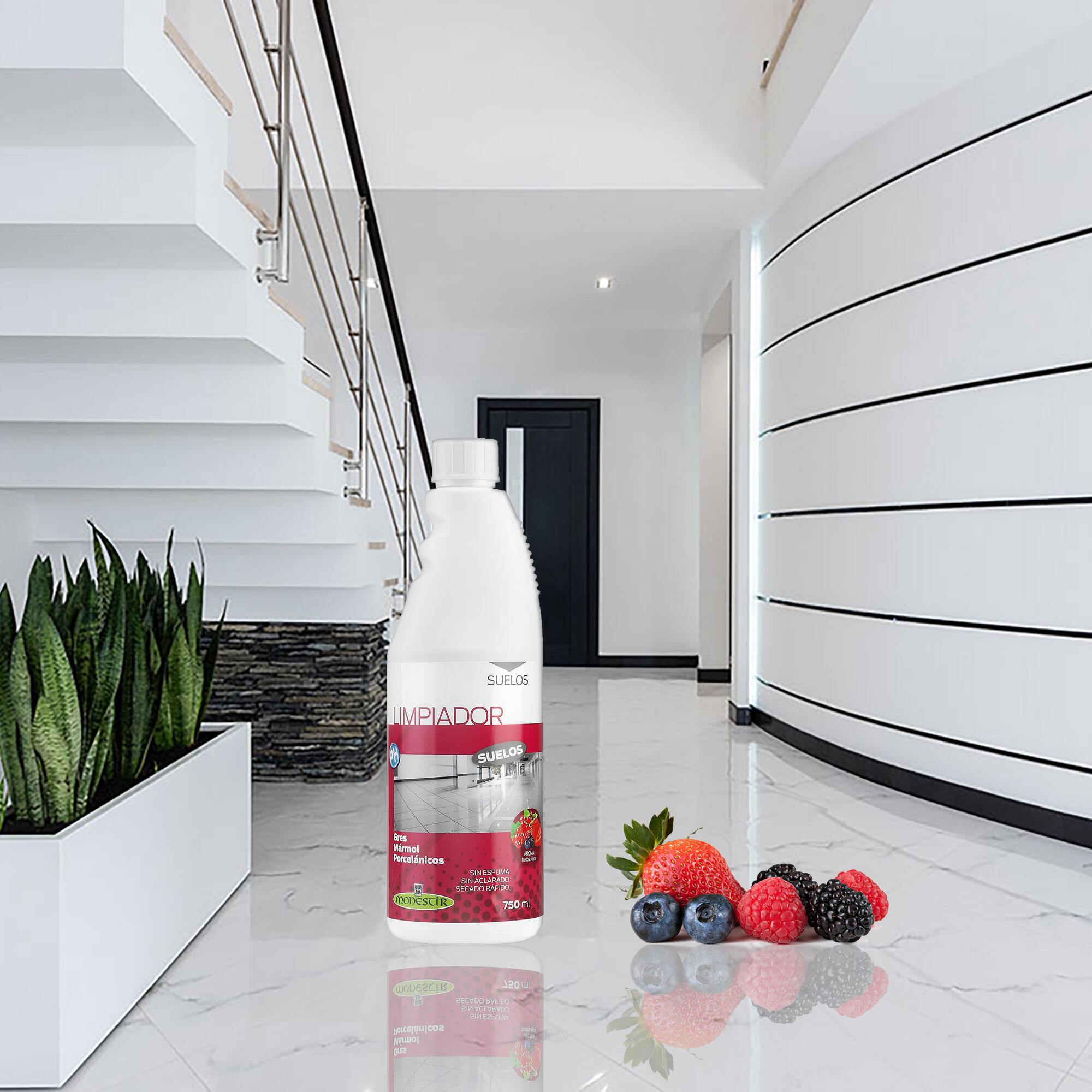 Limpiador suelo PH neutro frutos rojos MONESTIR 750ml - 3