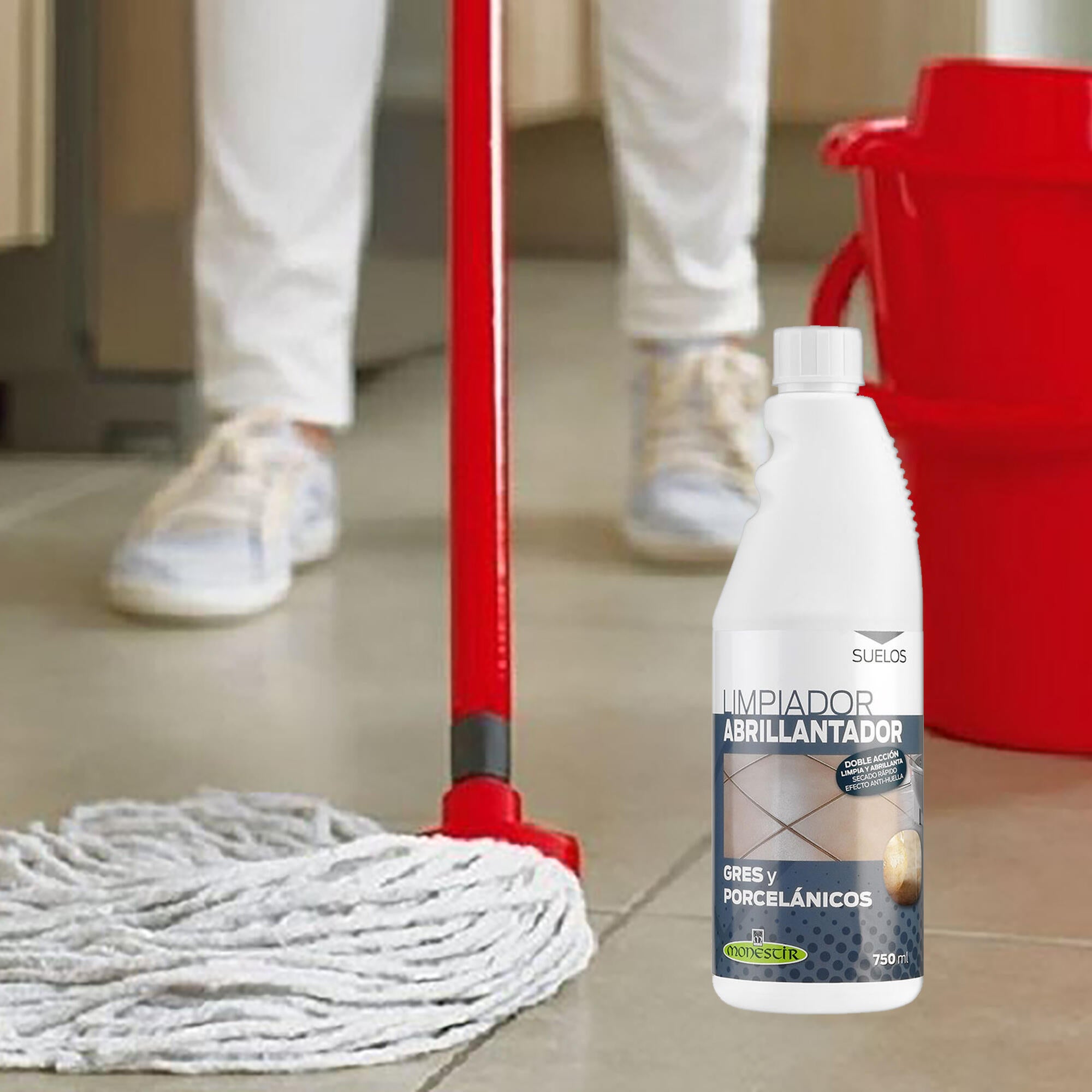 Limpiador abrillantador suelos de grés y porcelánicos MONESTIR 750ml - 3