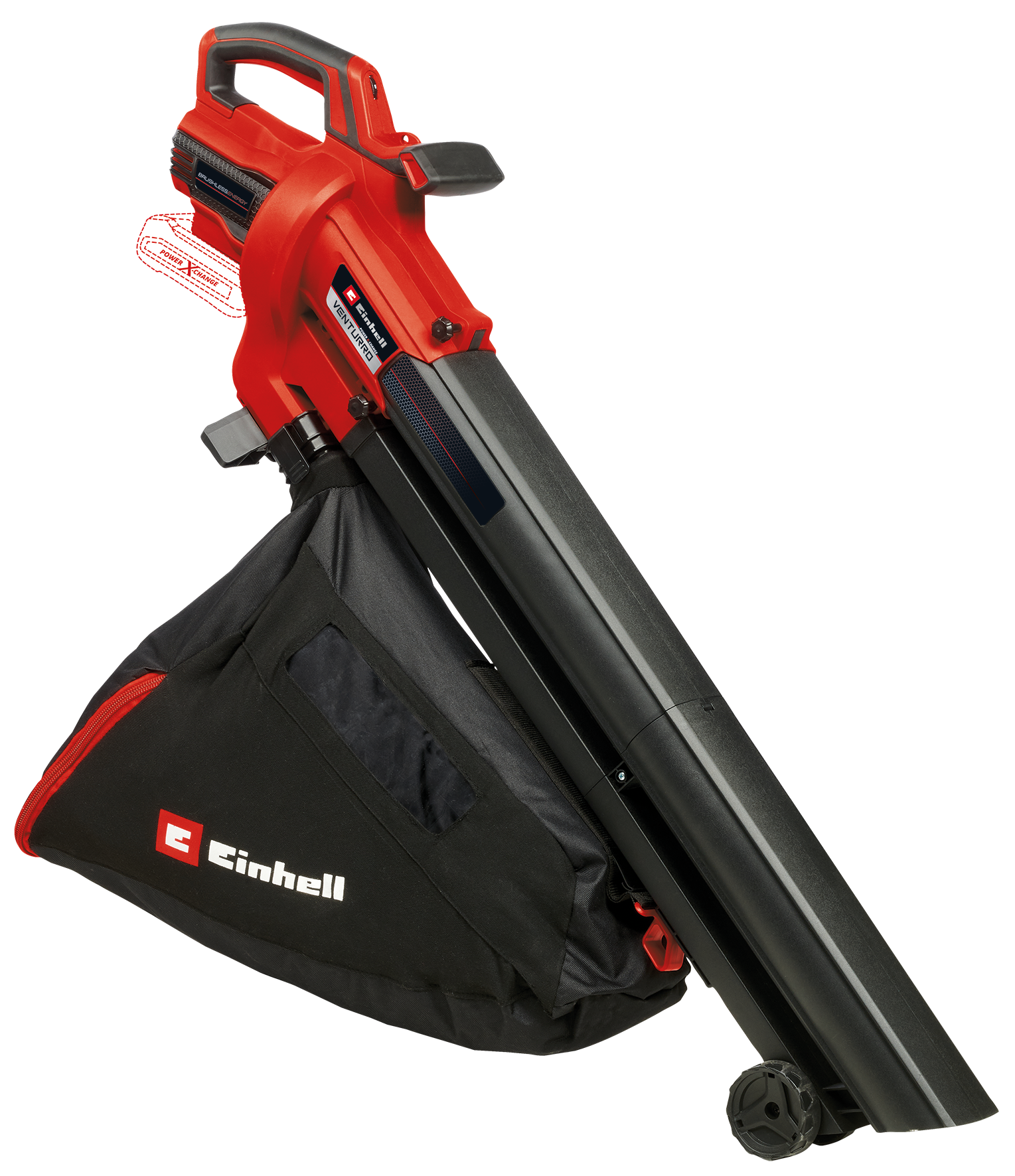 Aspirador/soplador de hojas einhell con batería de 18v