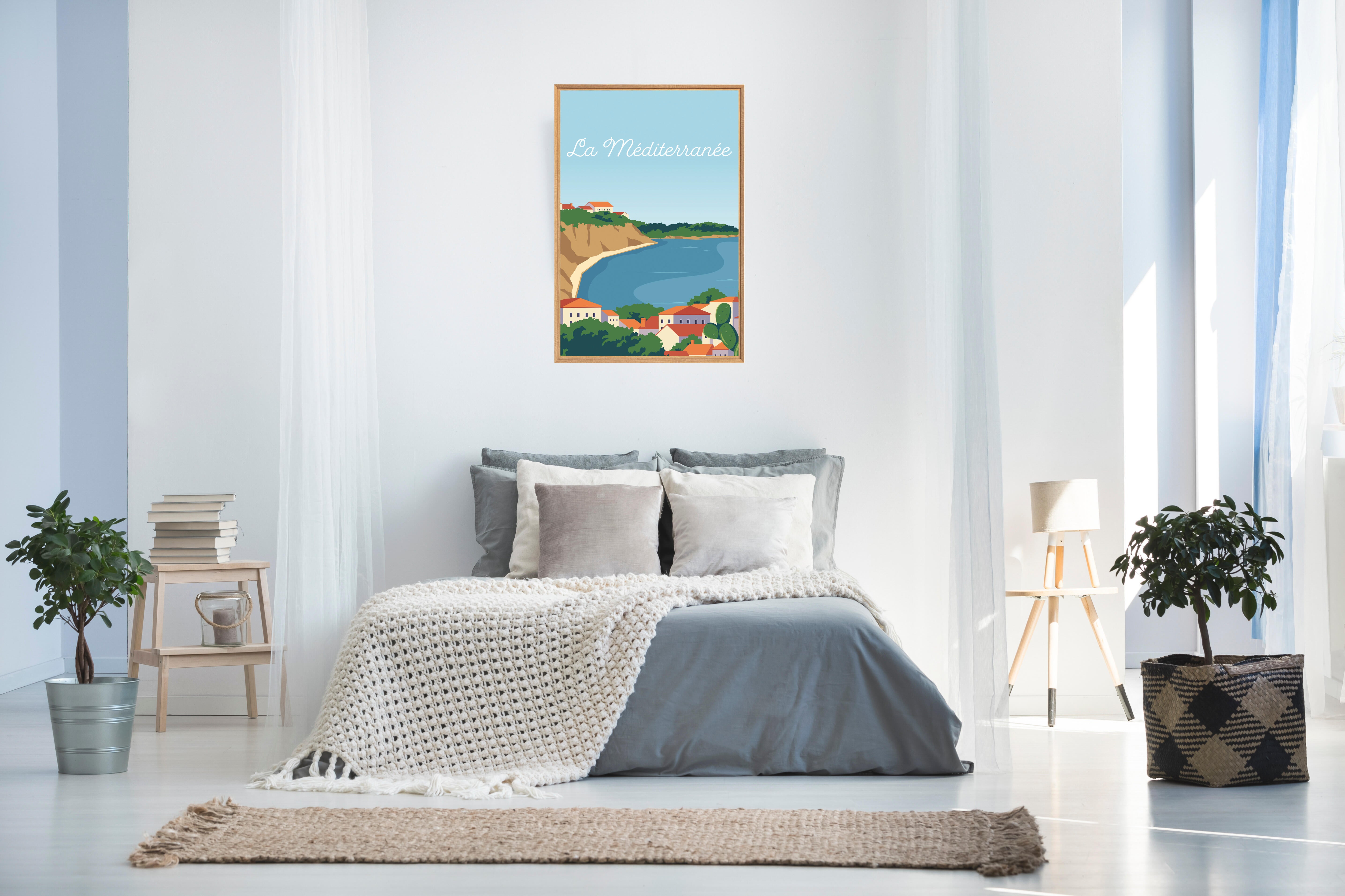 Image encadrée Mediterrannée CEANOTHE l.65 x H.97 cm - 2