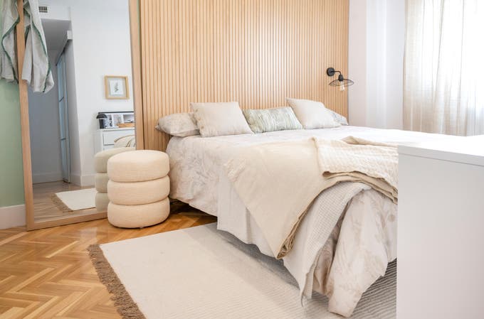 dormitorio principal con aplique
