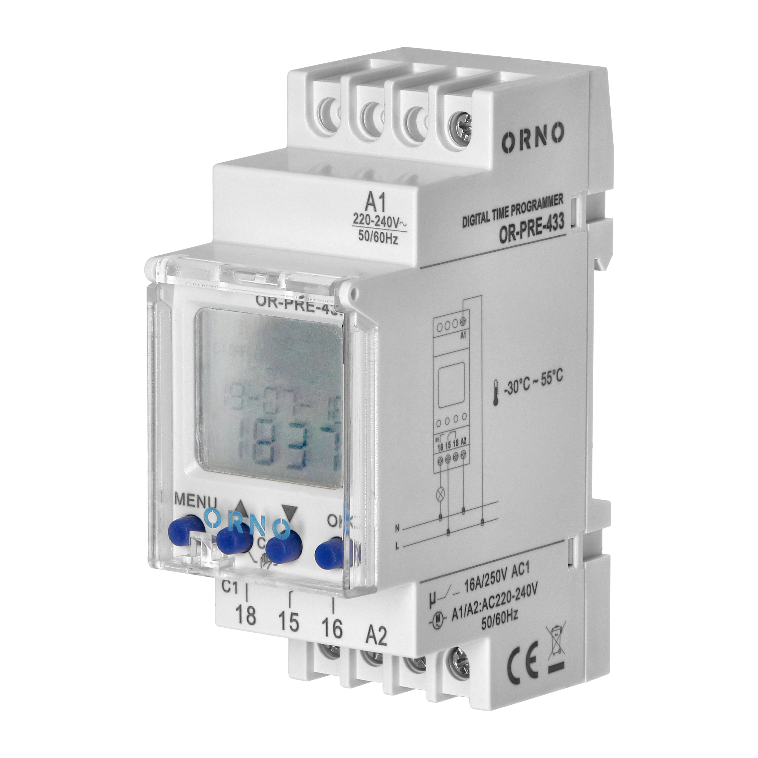 Programator czasowy elektroniczny OR-PRE-433 ORNO