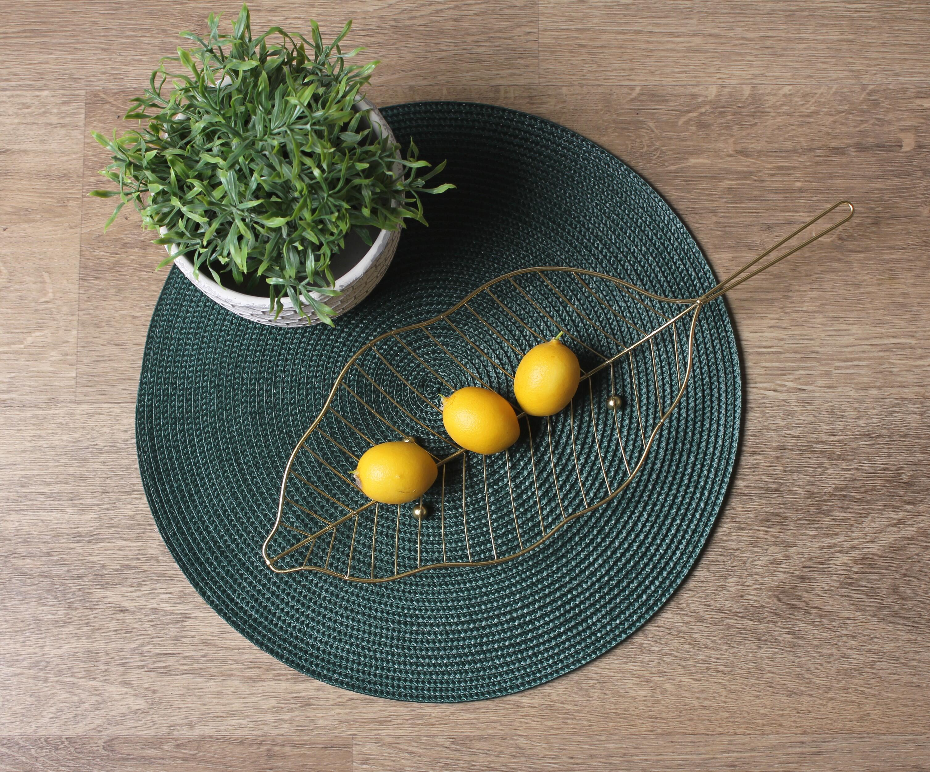 Podkładka na stół Splot okrągła śr. 38 cm zielona - 2