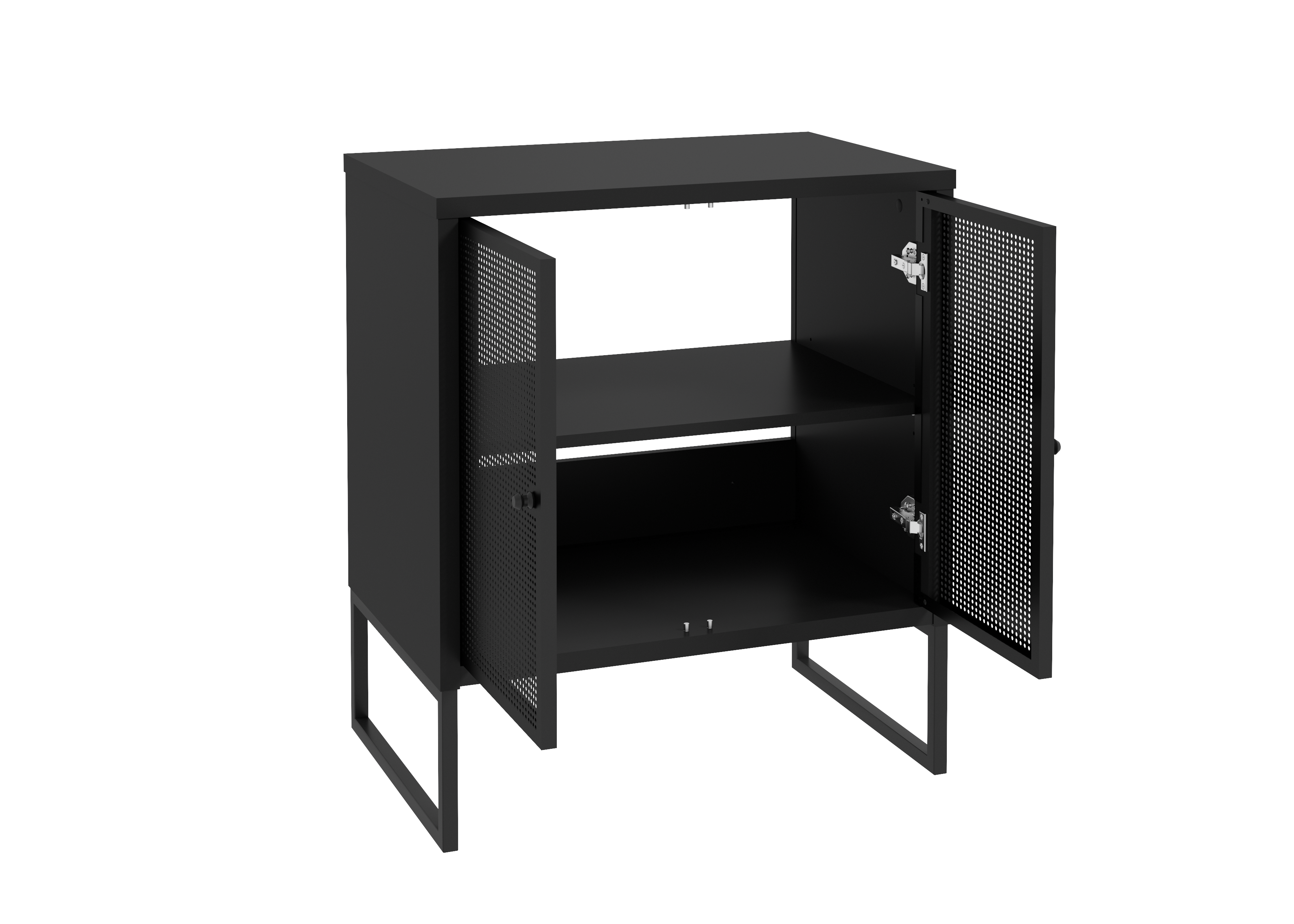 Szafka pod umywalkę stojąca Fiora 70x43.5x80 cm czarna Defra - 4