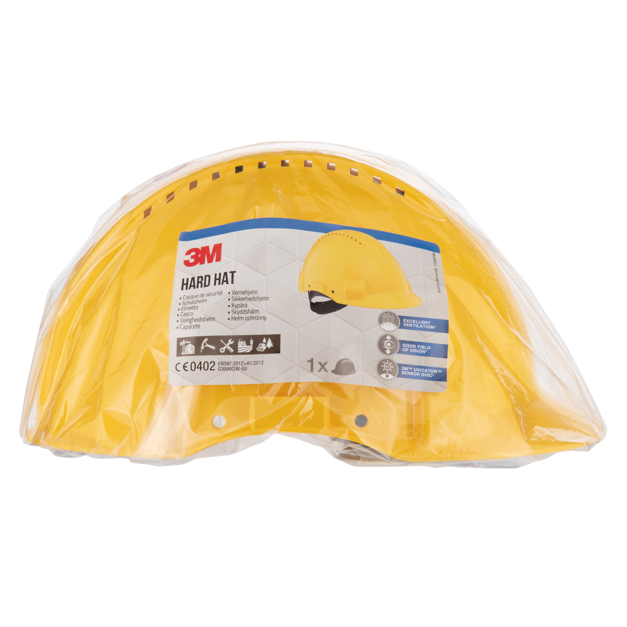 Kask ochronny Żółty UVICATOR 3M - 3