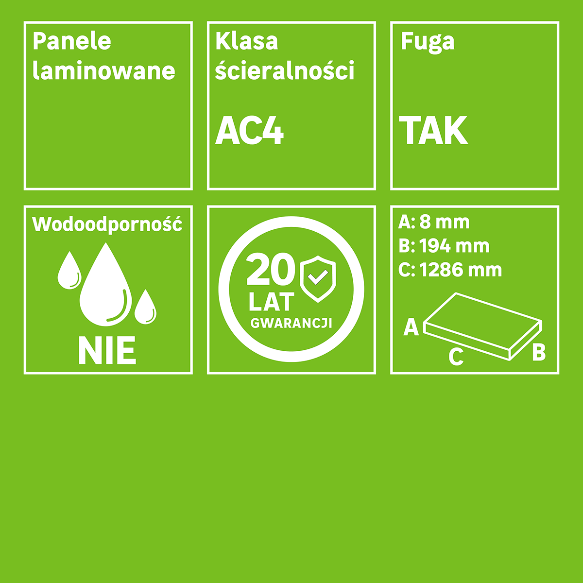 Panele podłogowe laminowane AC4 8 mm Artens Forte Dąb Lucas - 6
