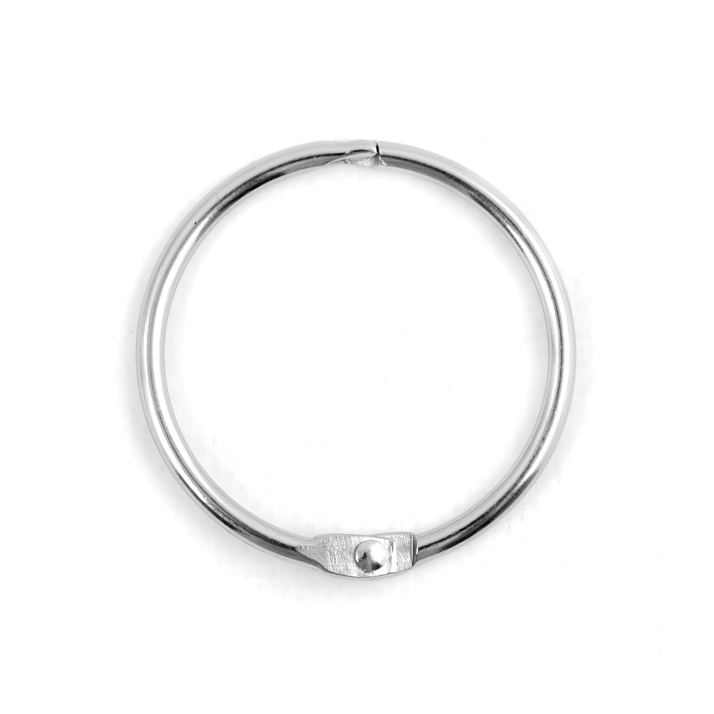 Pack 12 anillas cortina de ducha redondo gris en acero