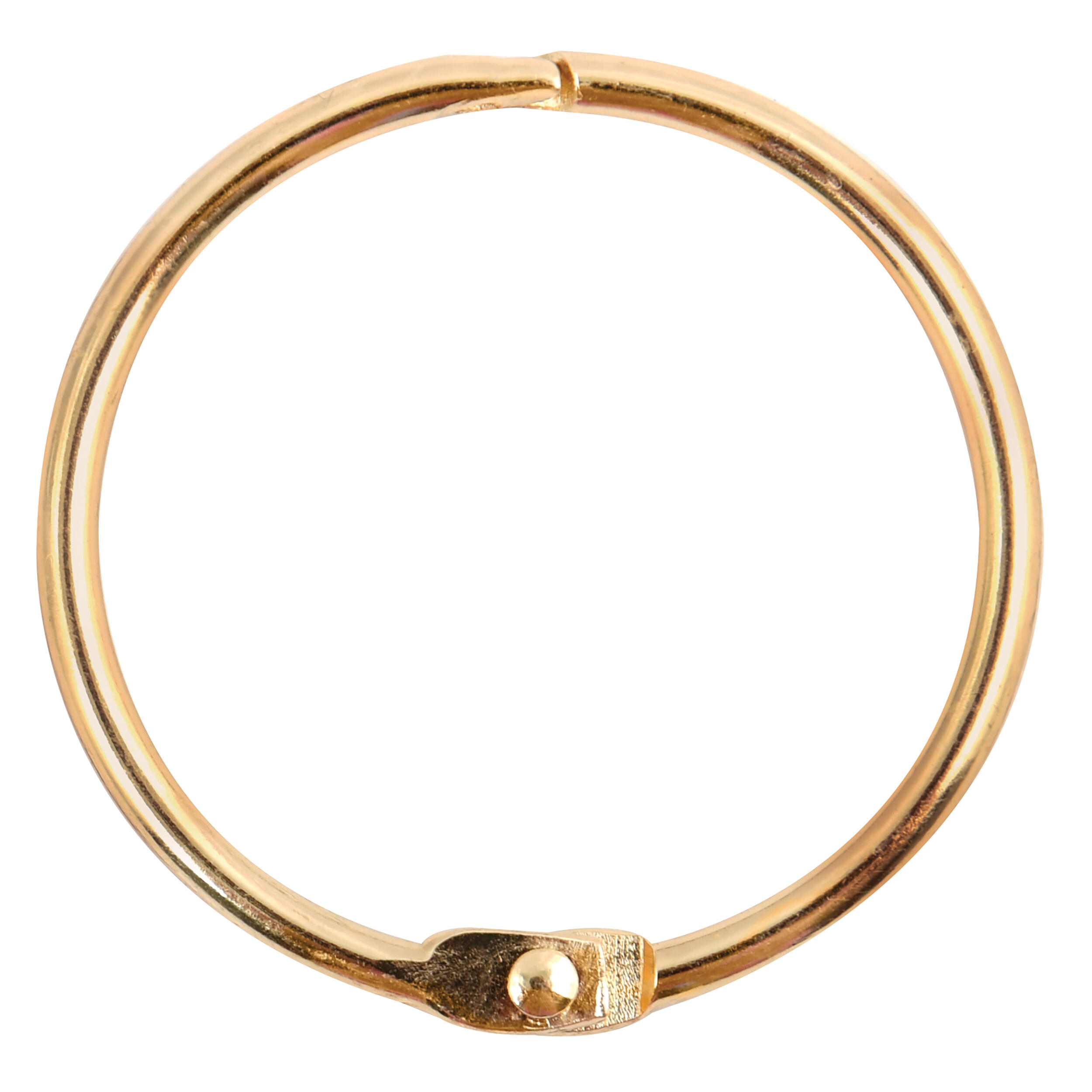 Pack 12 anillas cortina de ducha redondo oro en acero