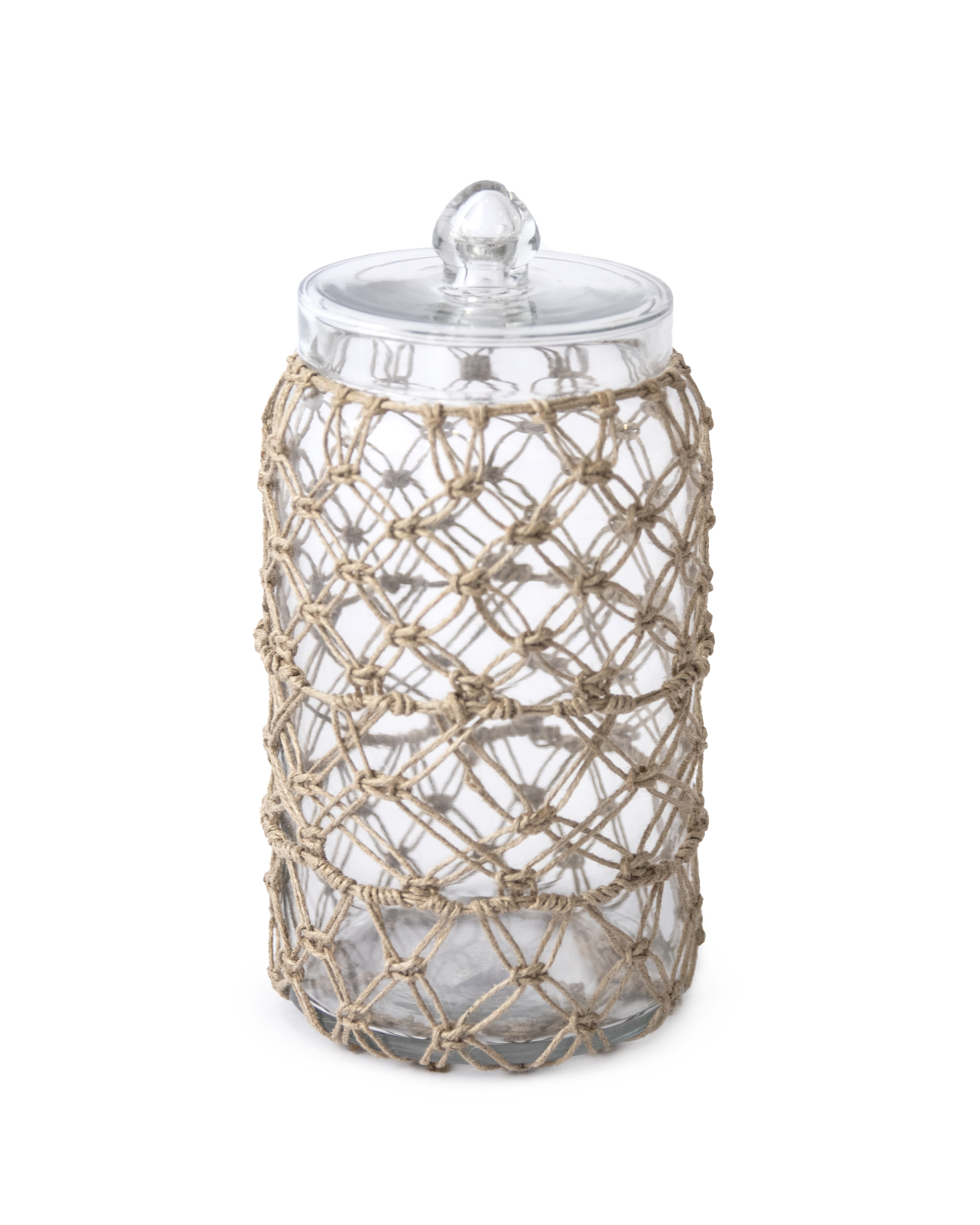 Jarrón botella de vidrio marrón 26 cm