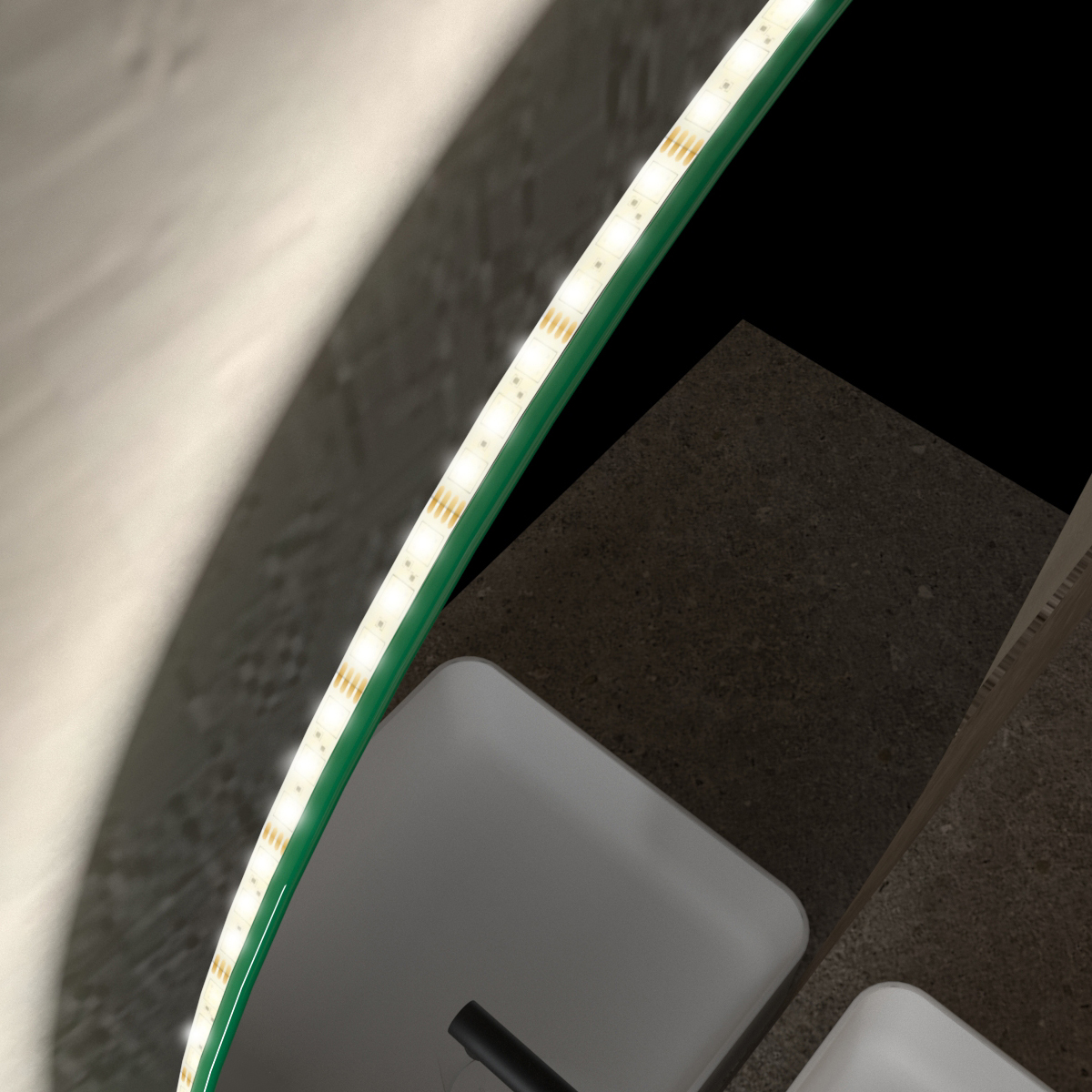 Specchio con illuminazione integrata bagno ovale L 40 x H 80 x P 2.5 cm - 3