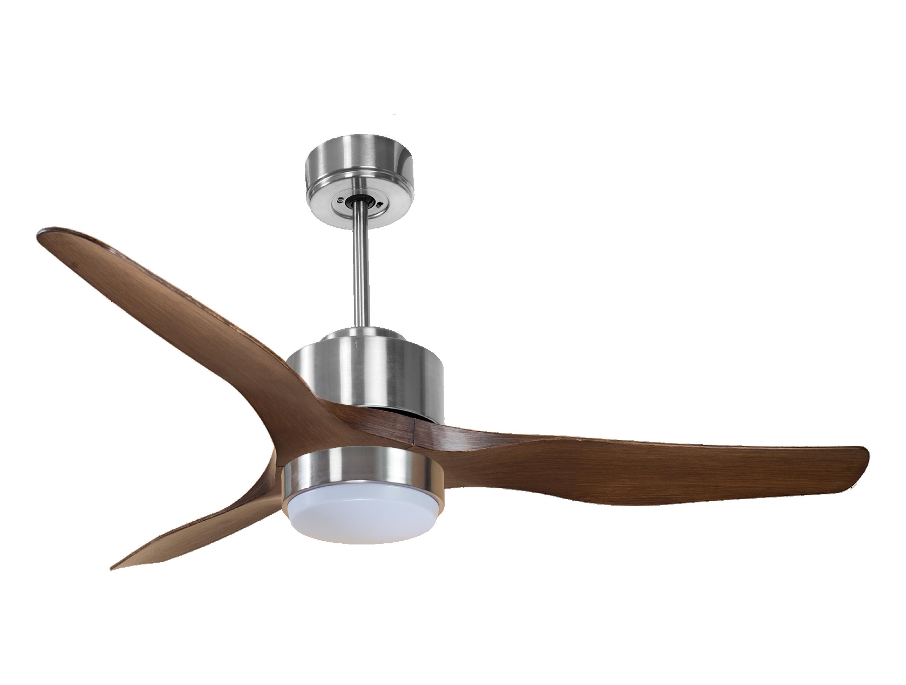Ventilador de techo con luz motor dc baza d127 03 17 17 purline plata 127 cm
