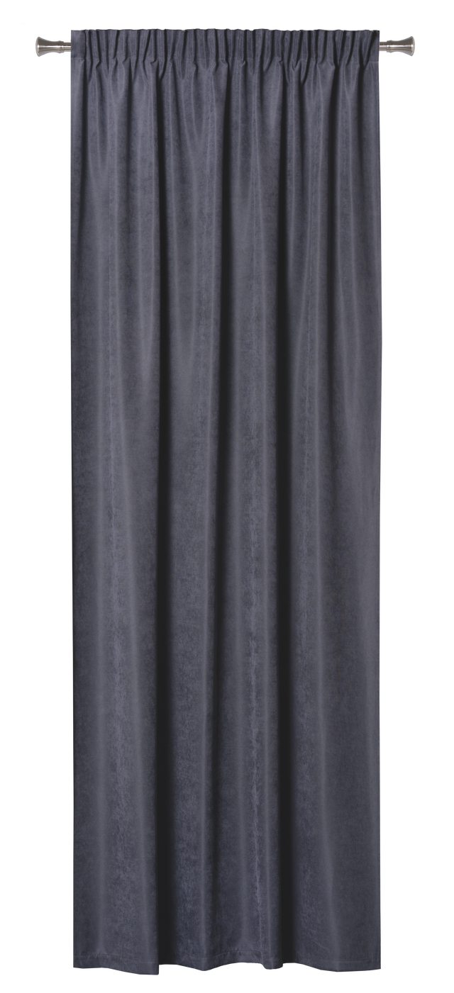 Zasłona Zahra ciemnoszara 140 x 260 cm na taśmie