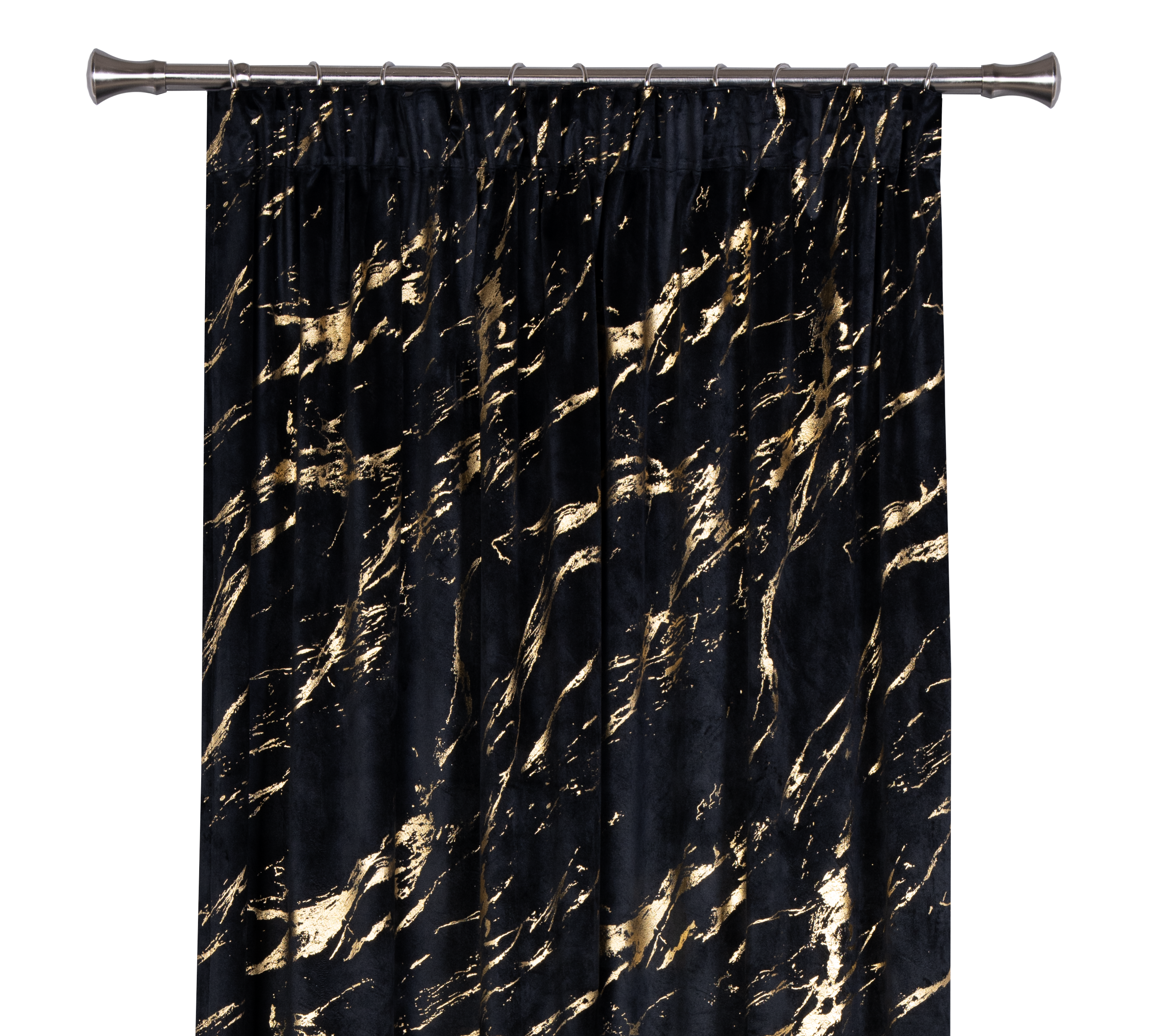 Zasłona Storm czarno-złota 140 x 260 cm na taśmie - 4