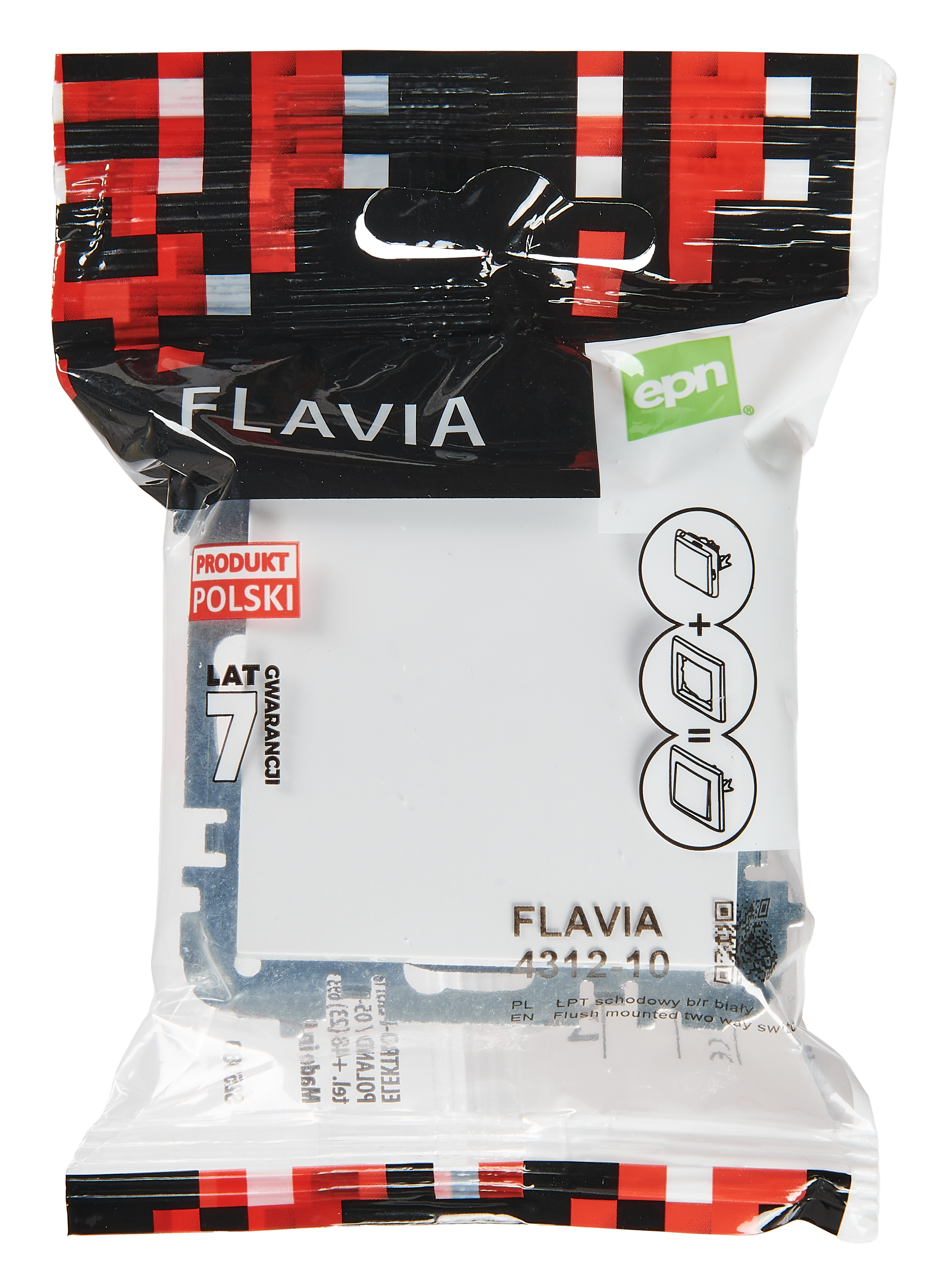 Włącznik pojedynczy schodowy Biały FLAVIA ELEKTRO-PLAST - 4