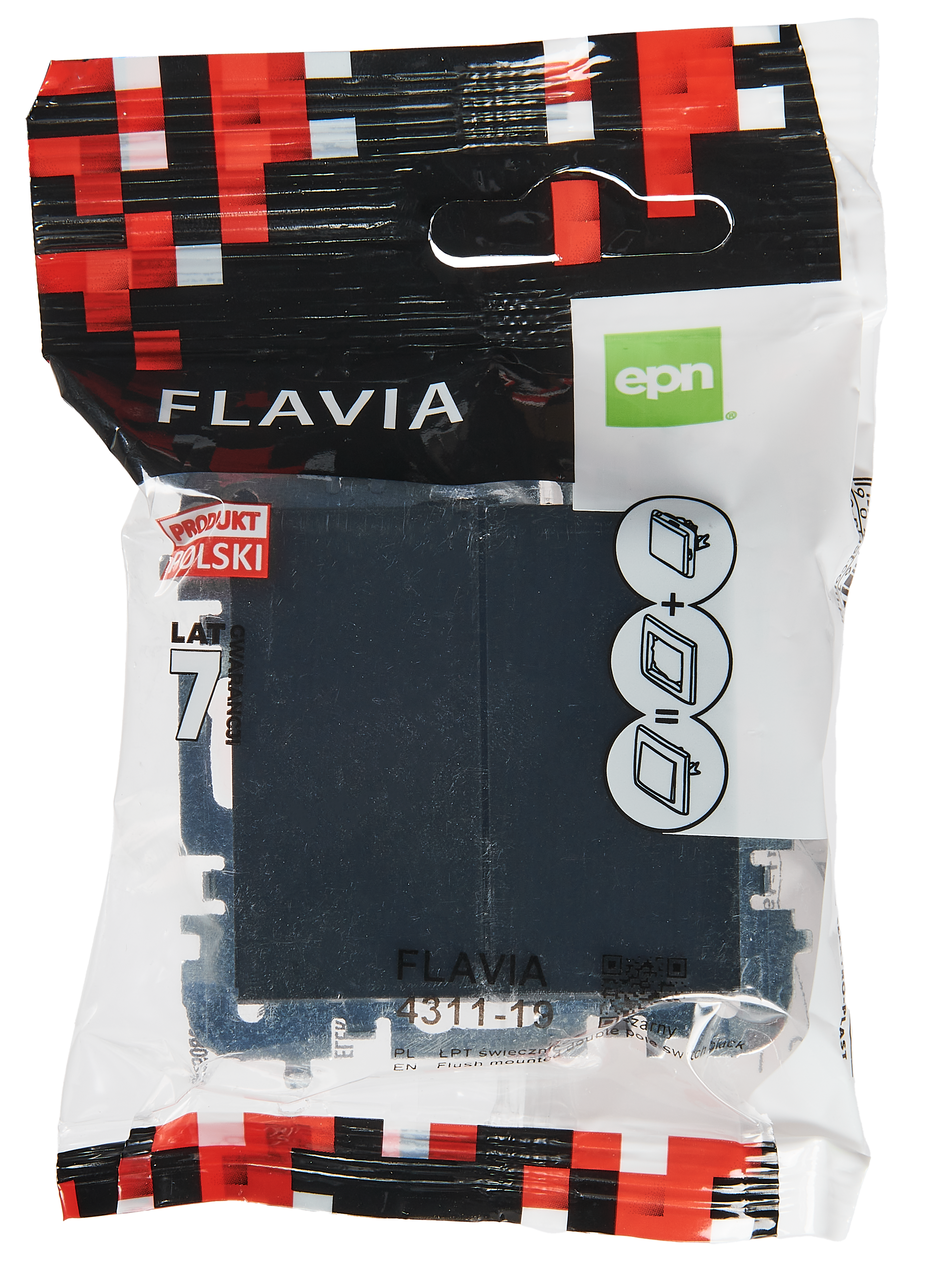 Włącznik podwójny Czarny FLAVIA ELEKTRO-PLAST - 4