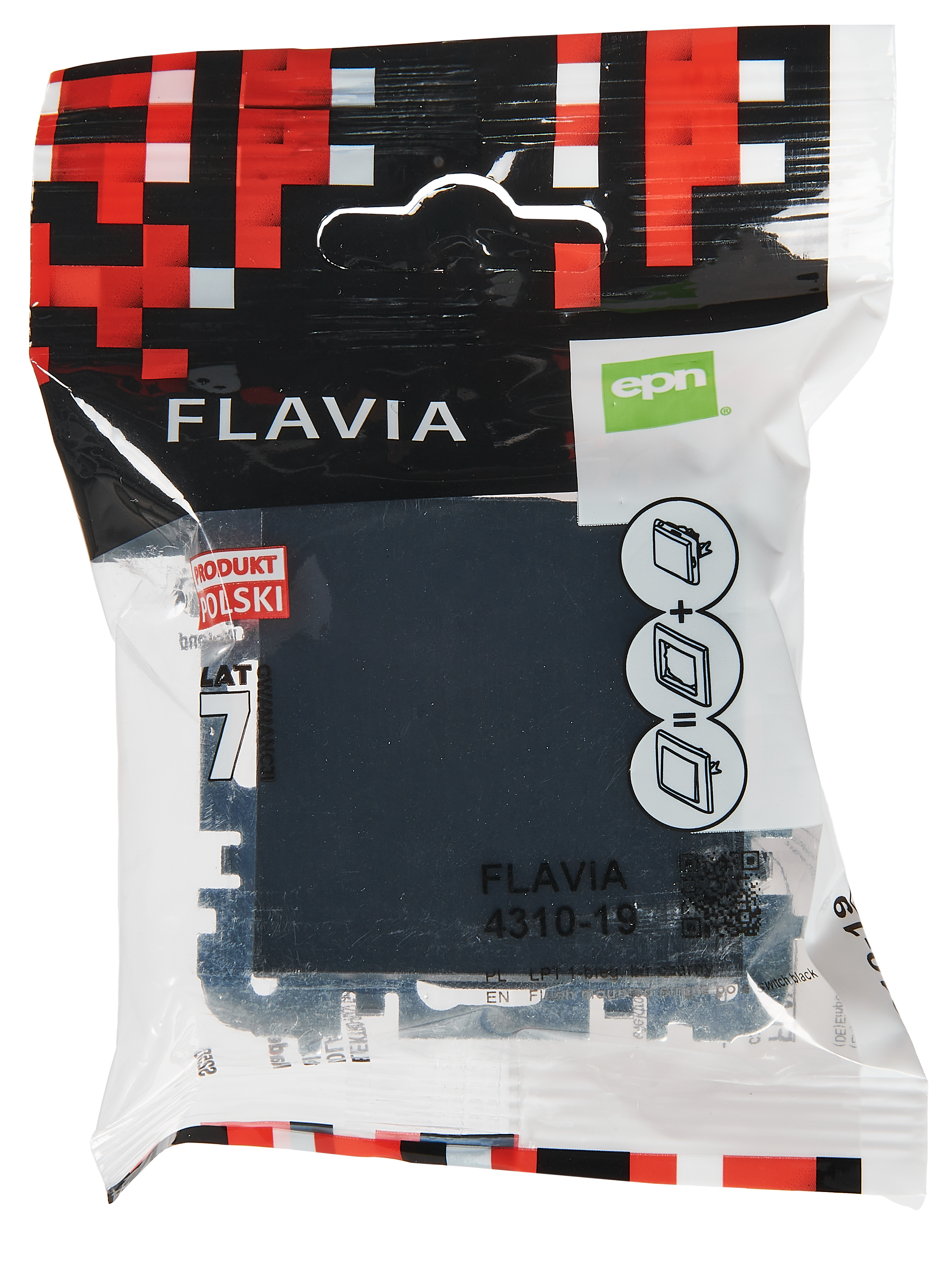 Włącznik pojedynczy FLAVIA Czarny ELEKTRO-PLAST - 4