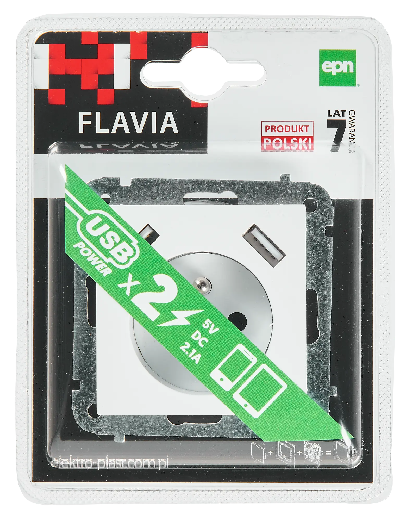 Gniazdo USB Biały FLAVIA ELEKTRO-PLAST - 4