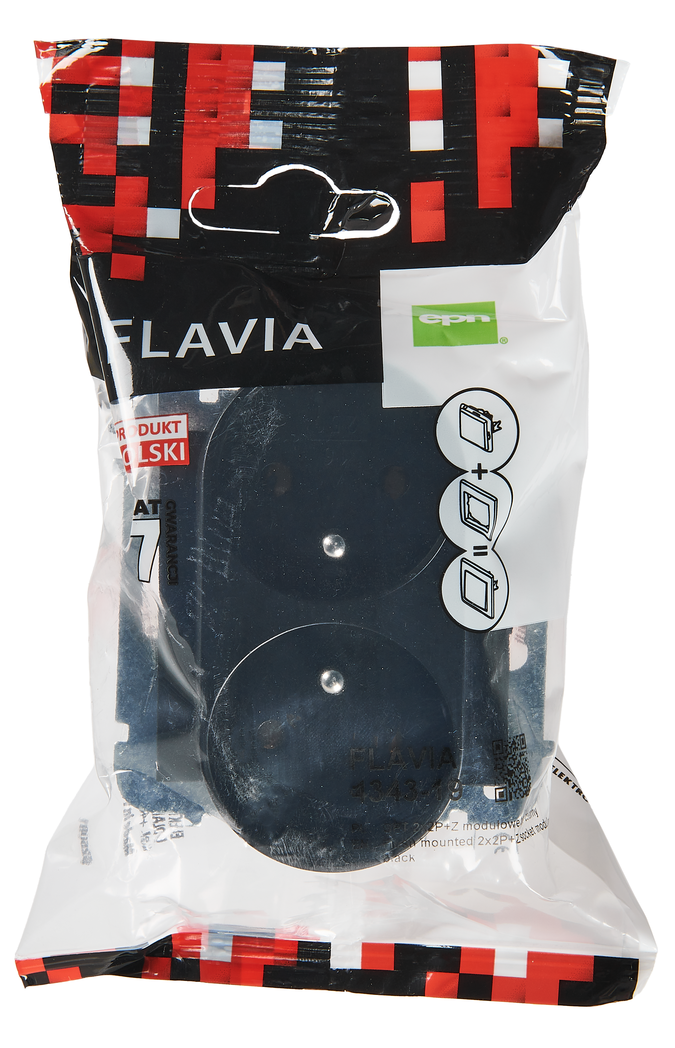 Gniazdo podwójne Czarny FLAVIA ELEKTRO-PLAST - 4